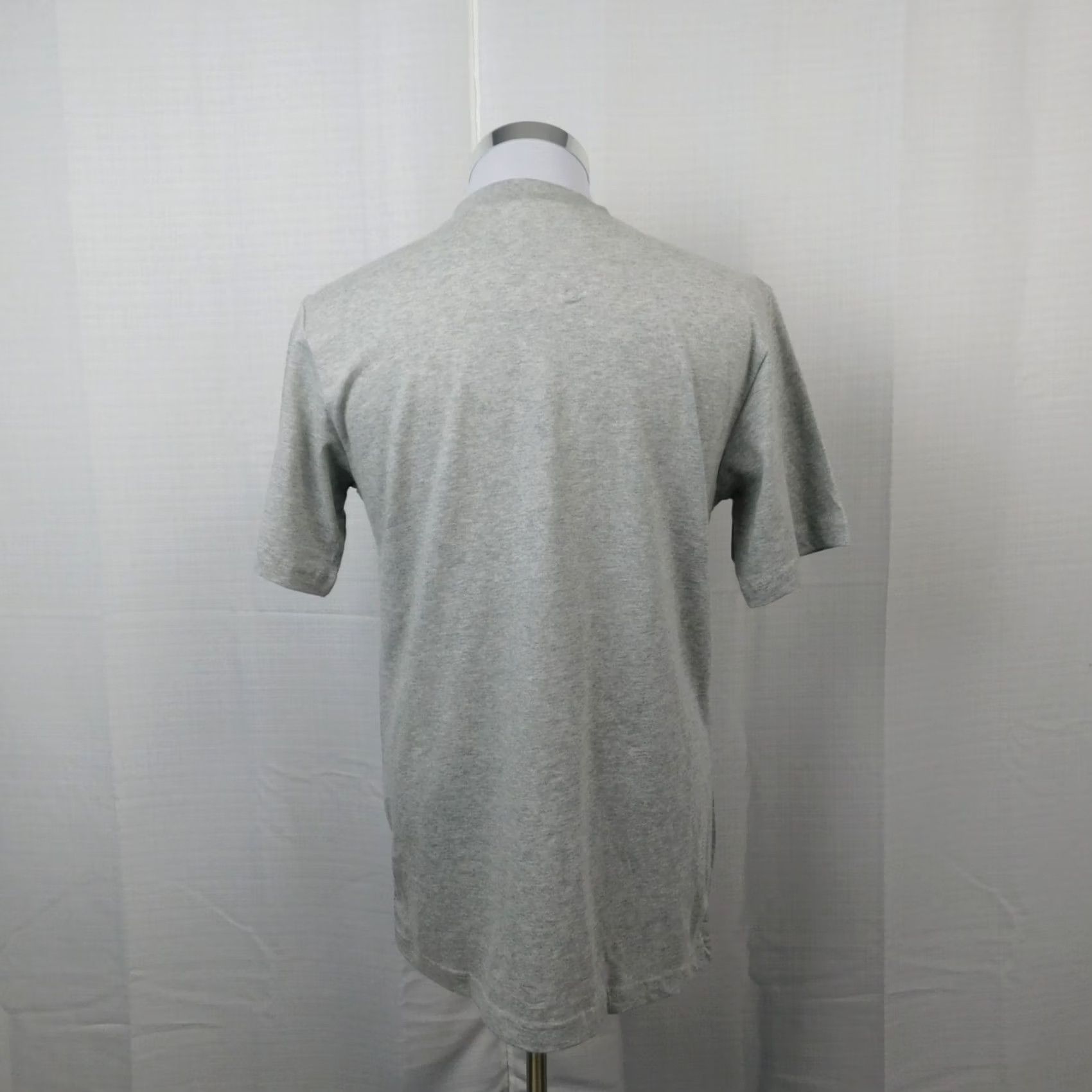 Basic Editions Basic Editions Men's Short Sleeve Knit Henley Top - Gray, Small, 90s, Classic T-Shirt, Cotton, Knit, Machine Washable, VINTAGE? Size US S / EU 44-46 / 1 - 4 Thumbnail