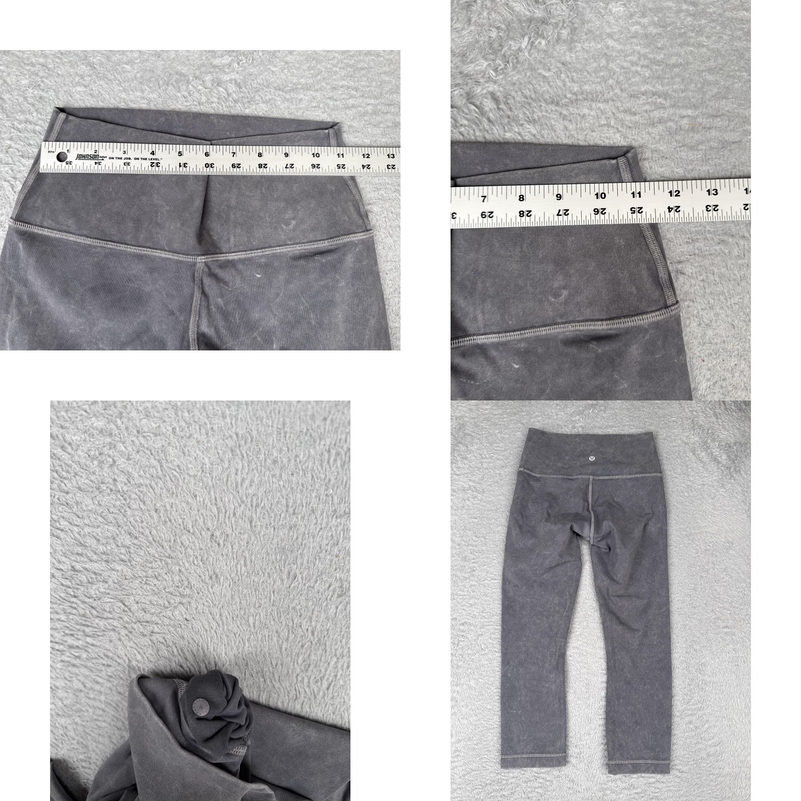 Lululemon Lululemon Wunder Under Pants Womens 4 Gray Hi-Rise 21" Crop Tight Leggings Yoga Gym & Training Womens) Size 27" / US 4 / IT 40 - 8 Thumbnail