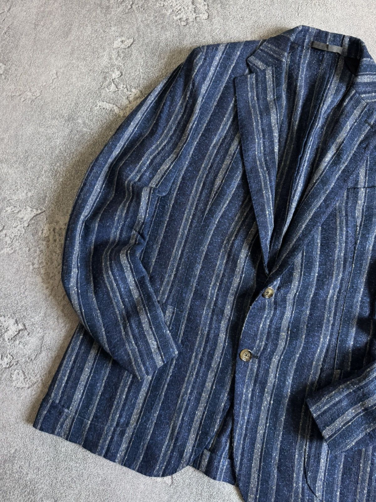 Eleventy Eleventy 52size blazer jacket button up linen blend light Size US L / EU 52-54 / 3 - 3 Thumbnail