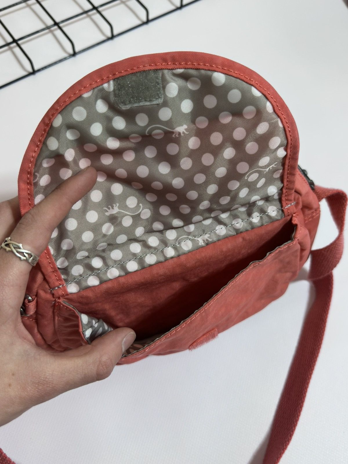 Japanese Brand Kipling Stelma Nylon Crossbody Bag with Monkey Charm - Coral Size ONE SIZE - 3 Thumbnail