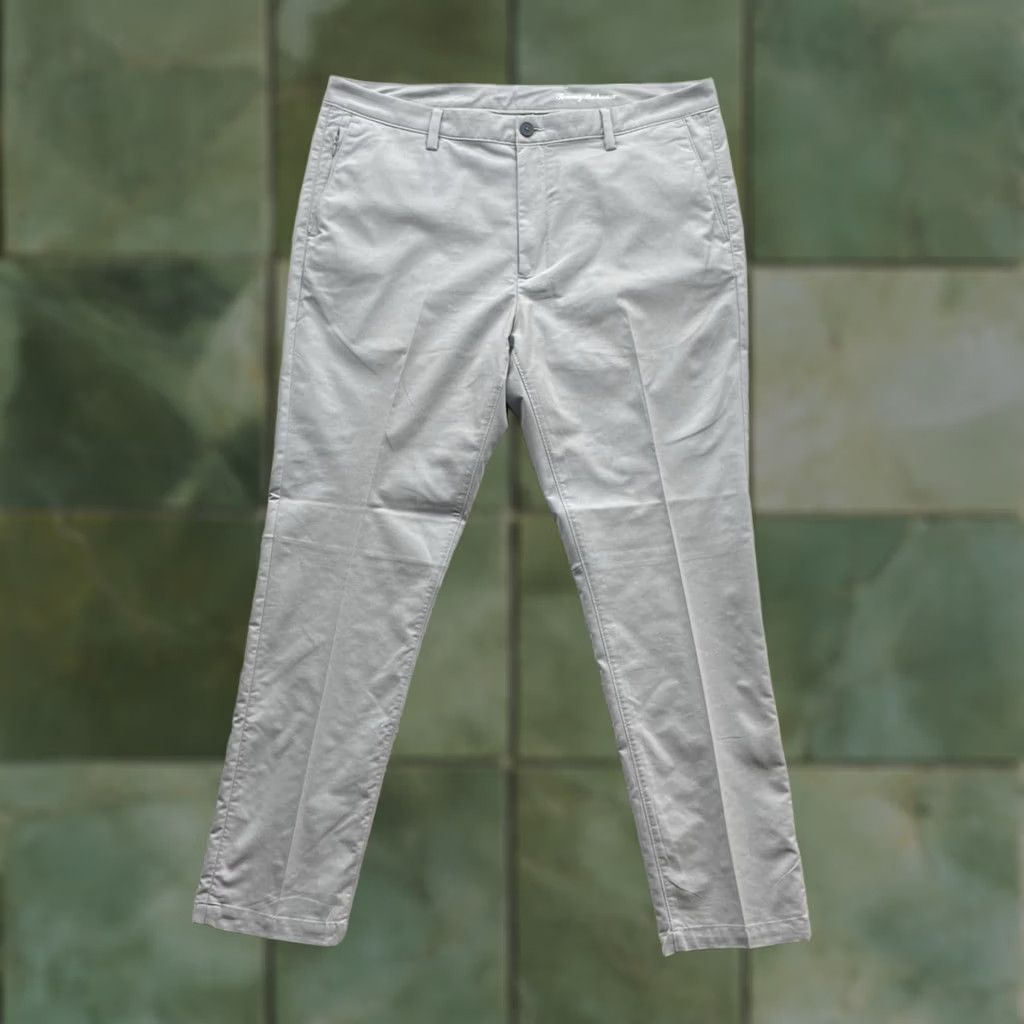 Tommy Bahama Tommy Bahama Pants Mens 39x31 Gray Nylon Polyester Straight Flat Front 39in Inseam Casual Chino Style Regular Color Gray Mens Size US 39 - 1 Thumbnail