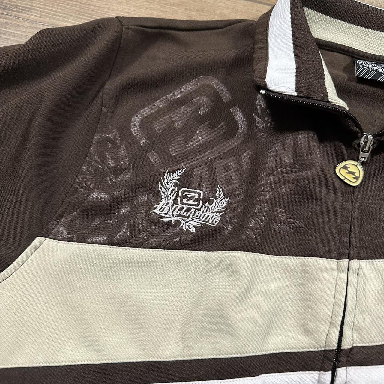 Billabong Vintage 2000s Y2K Billabong Brown Striped Surf Zip Up Jacket Size US XL / EU 56 / 4 - 6 Thumbnail