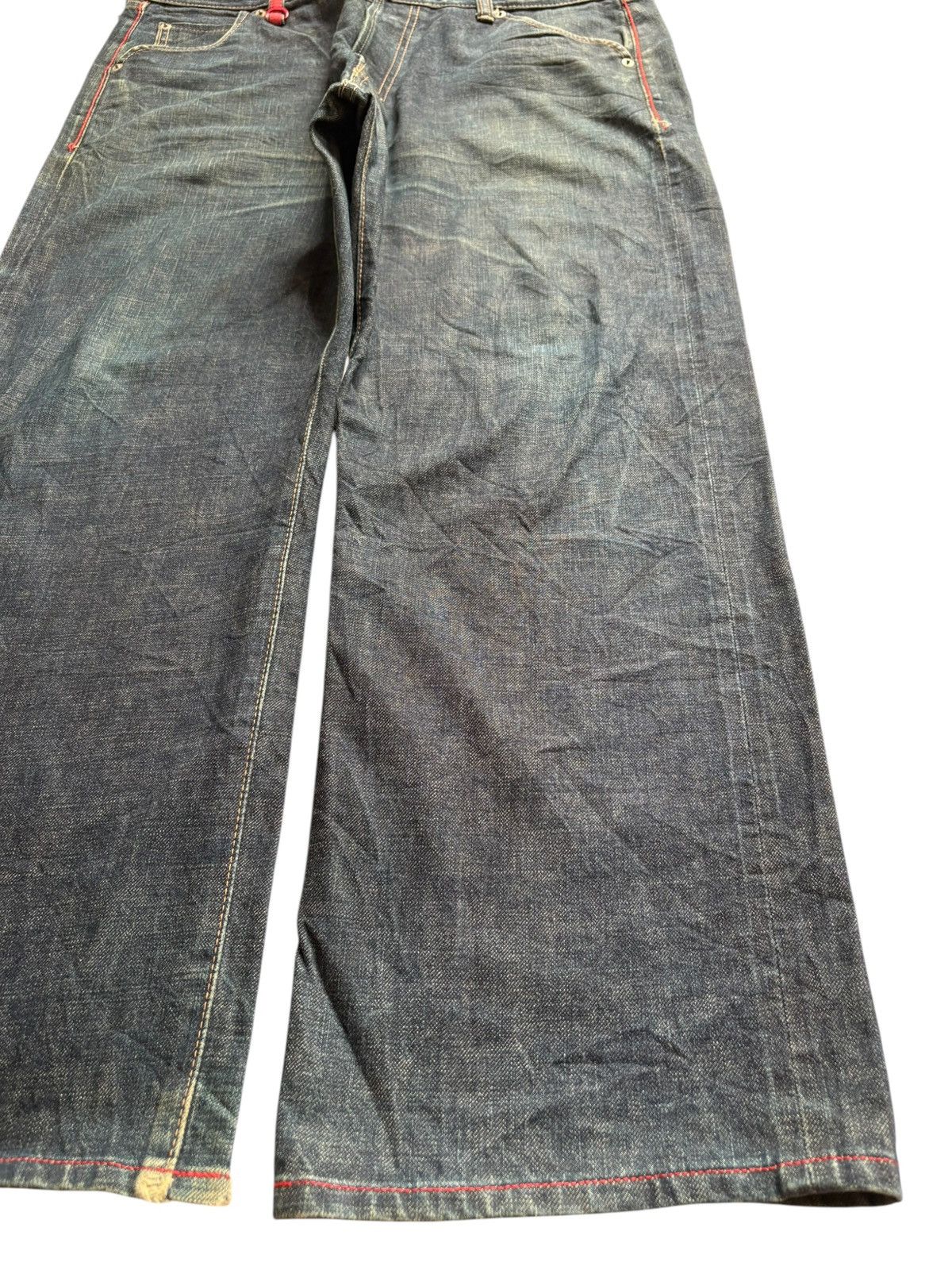 Designer × Japanese Brand Vintage Japanese Brand Blue Wash Loose Baggy Jeans Size US 37 - 8 Thumbnail