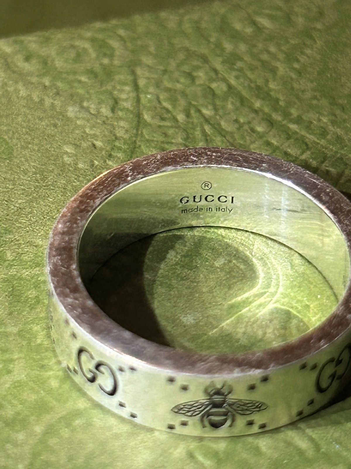 Gucci Gucci Signature 6MM Silver 925 Semi Shiny Ring Size ONE SIZE - 2 Thumbnail