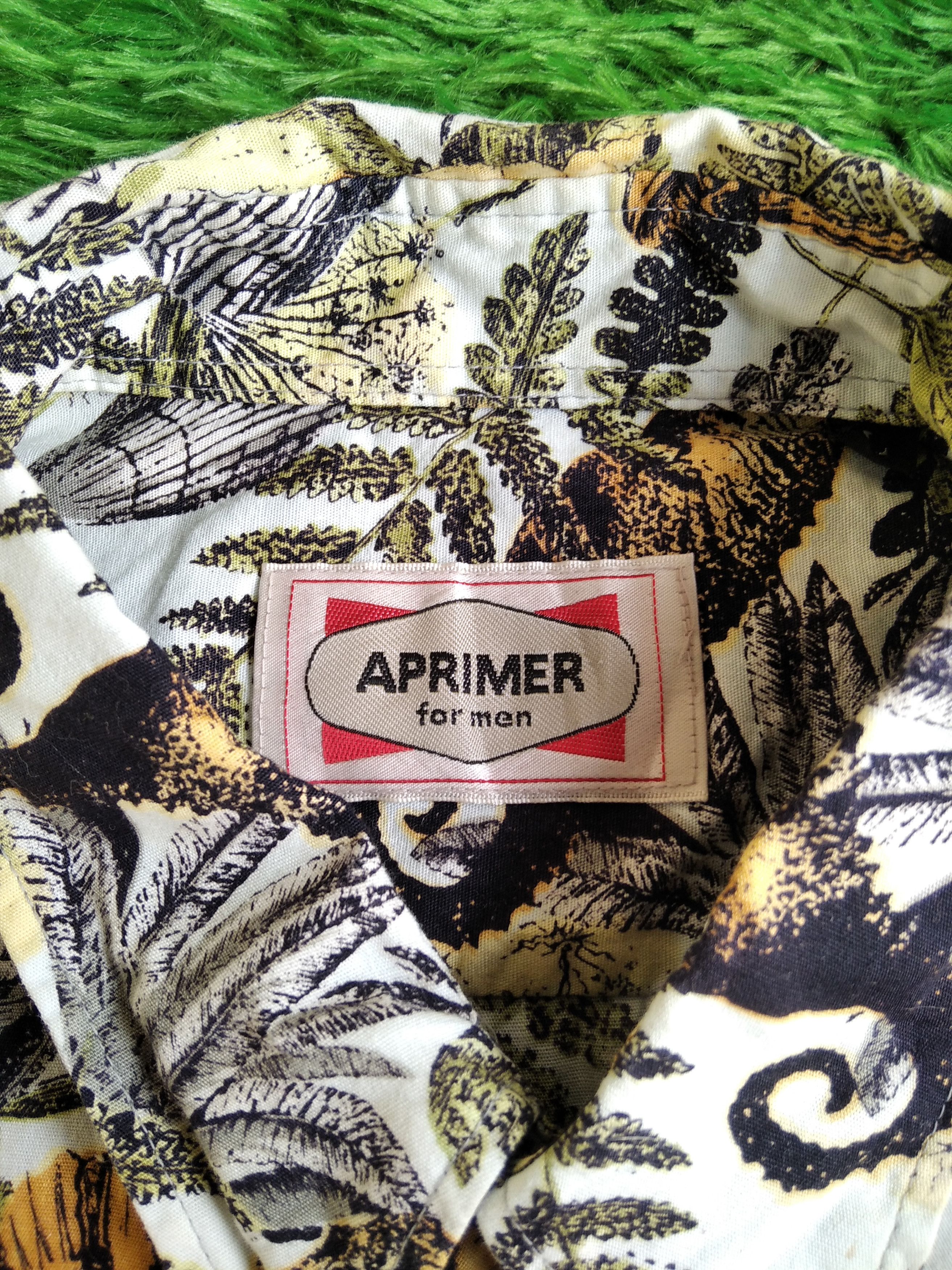 Other Vtg 80s Aprimer for men Floral hawaiian shirt Size US L / EU 52-54 / 3 - 6 Thumbnail