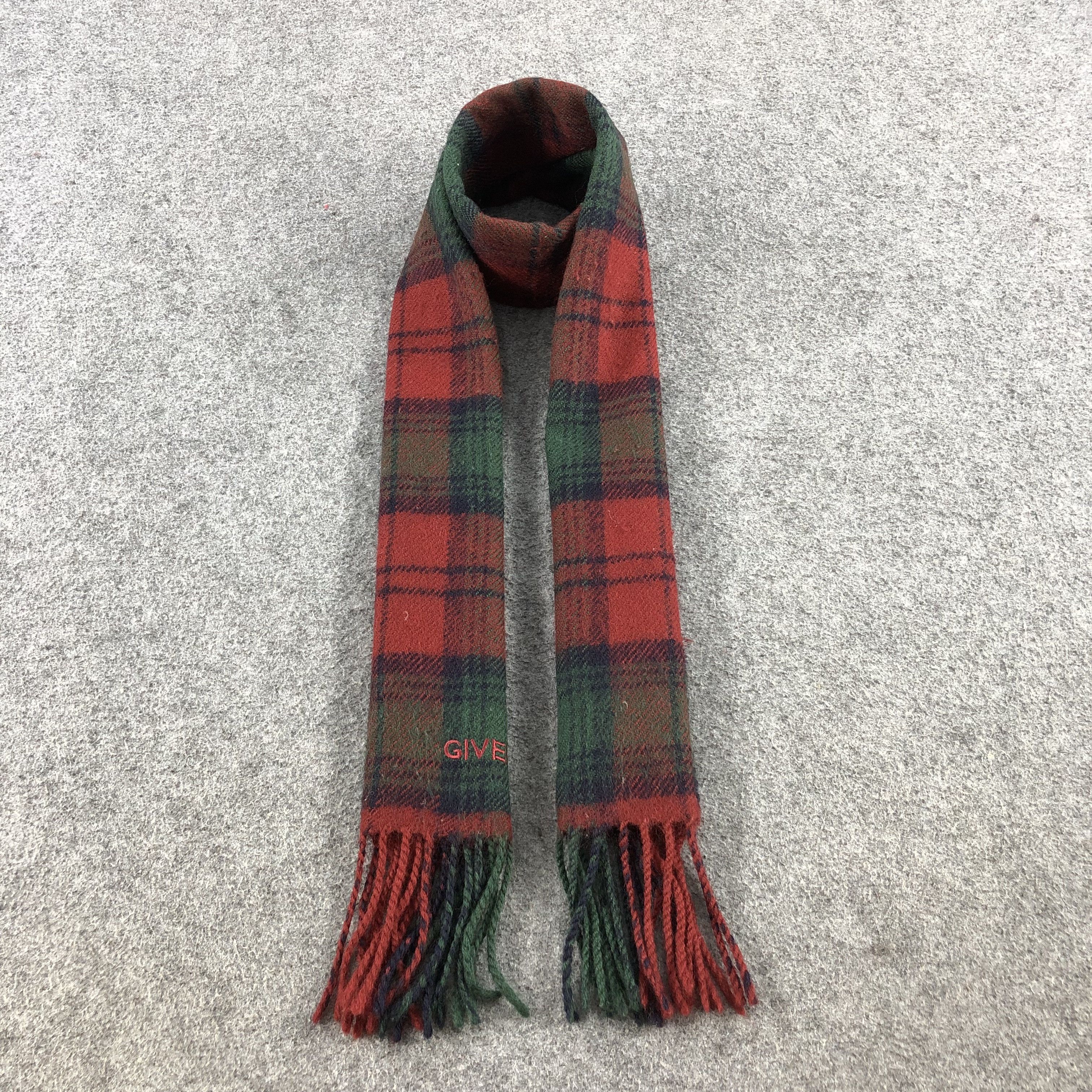 Givenchy Givenchy Tartan Wool Scarf Muffler V629 Size ONE SIZE - 1 Thumbnail