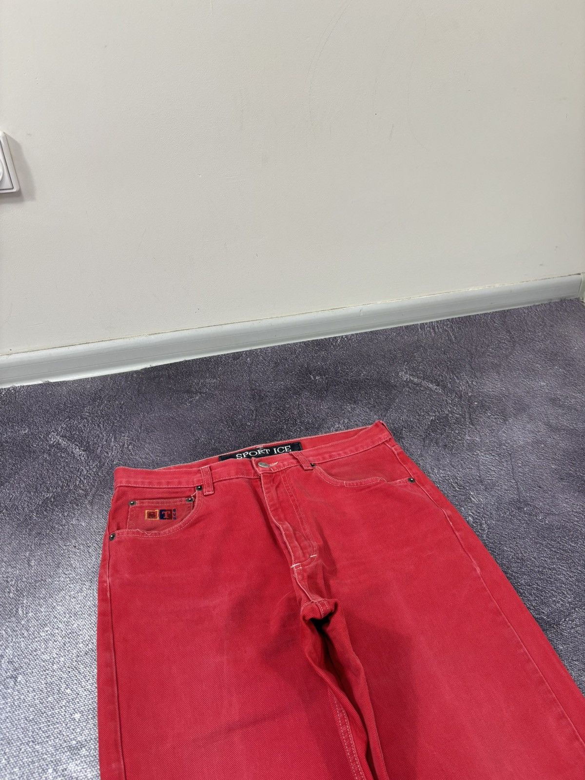 Iceberg Vintage Iceberg Sport Men’s Red Luxury Denim Baggy Jeans Size US 32 / EU 48 - 4 Thumbnail