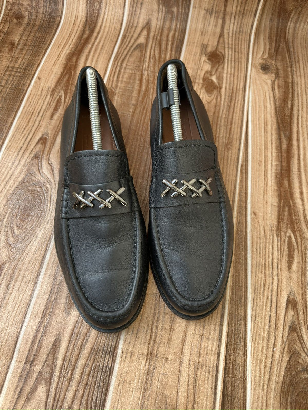 Ermenegildo Zegna × Z Zegna Ermenegildo Zegna Black Leather Penny Loafers Size US 10 / EU 43 - 10 Thumbnail