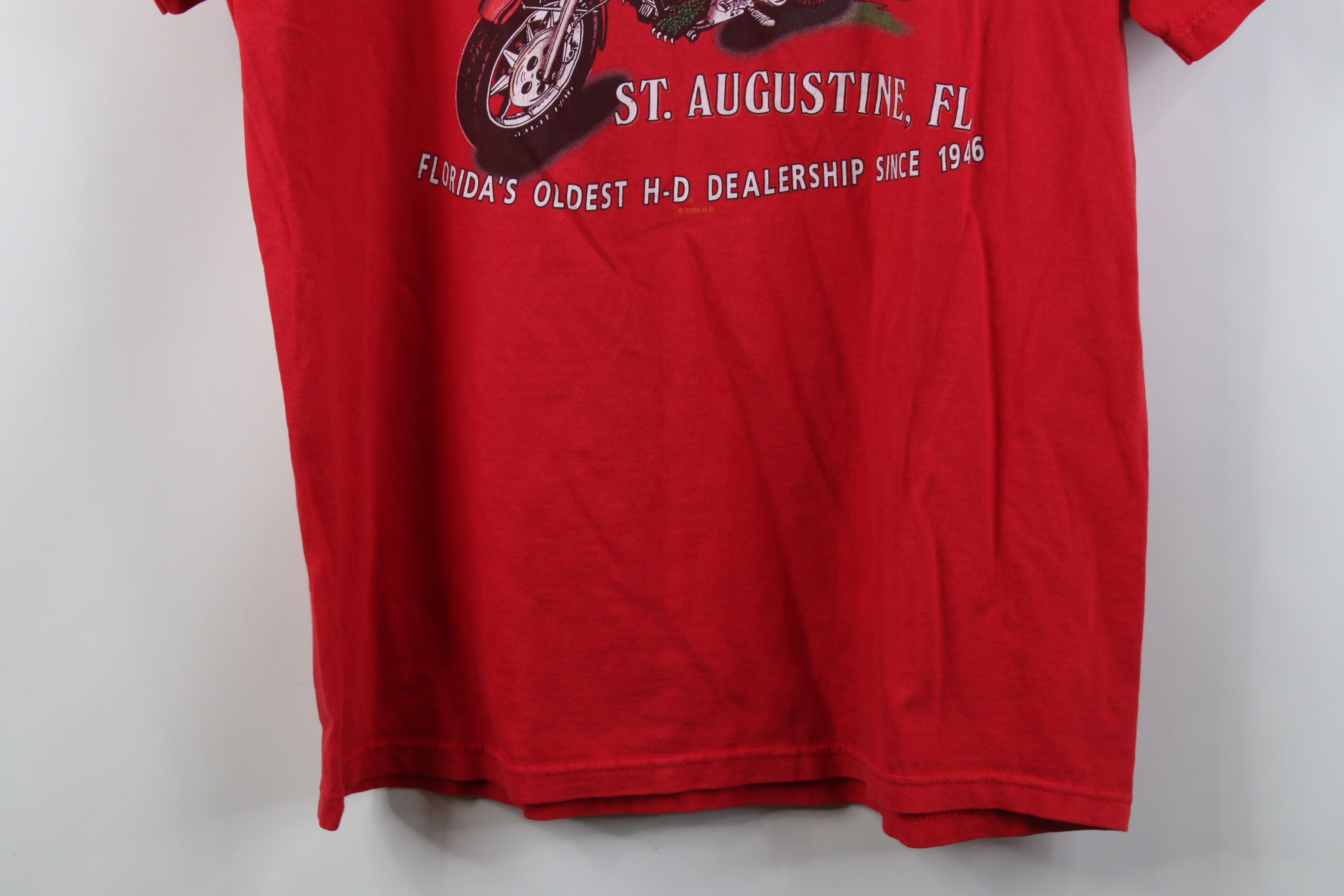 Harley Davidson Vintage Y2K 2005 Harley Davidson Alligator T-Shirt Red USA Size US L / EU 52-54 / 3 - 16 Thumbnail