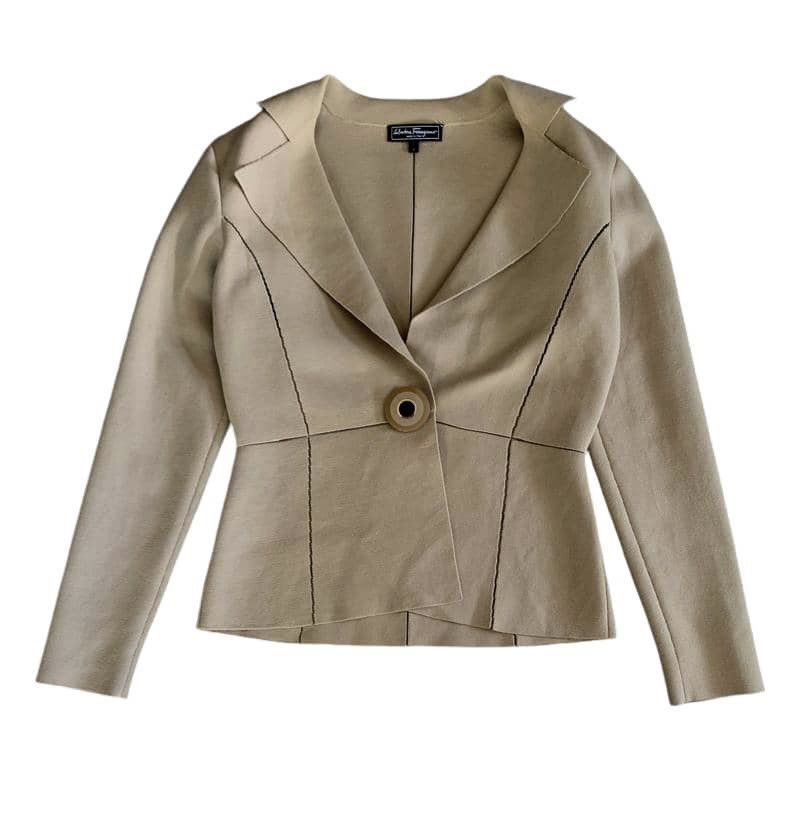 Salvatore Ferragamo Salvatore Ferragamo Cropped Cardigan Jacket Size L / US 10 / IT 46 - 1 Thumbnail