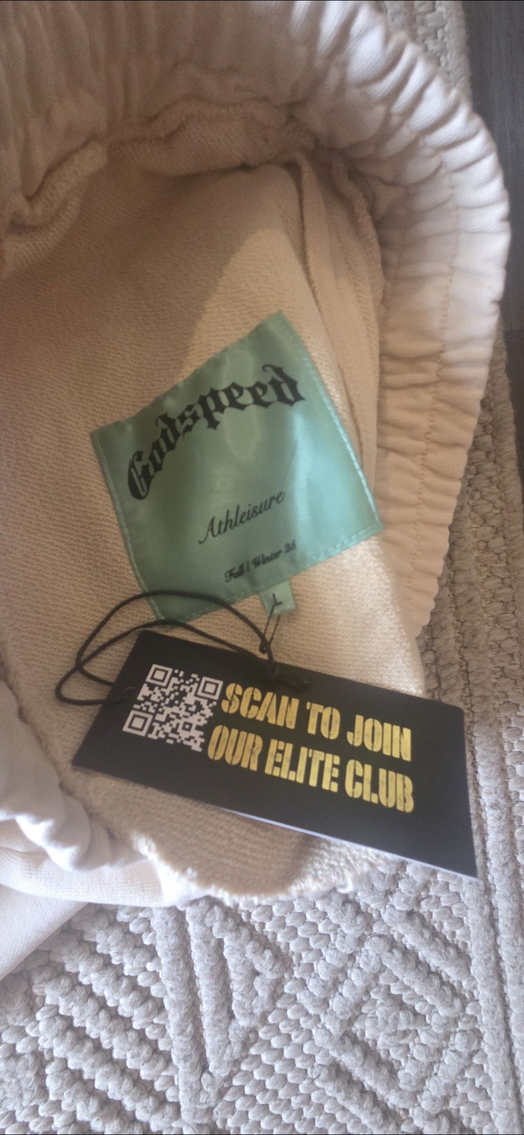 Godspeed Godspeed OG Logo Sweatpants V2 Cream Size Large NWTT Size US 36 / EU 52 - 6 Thumbnail