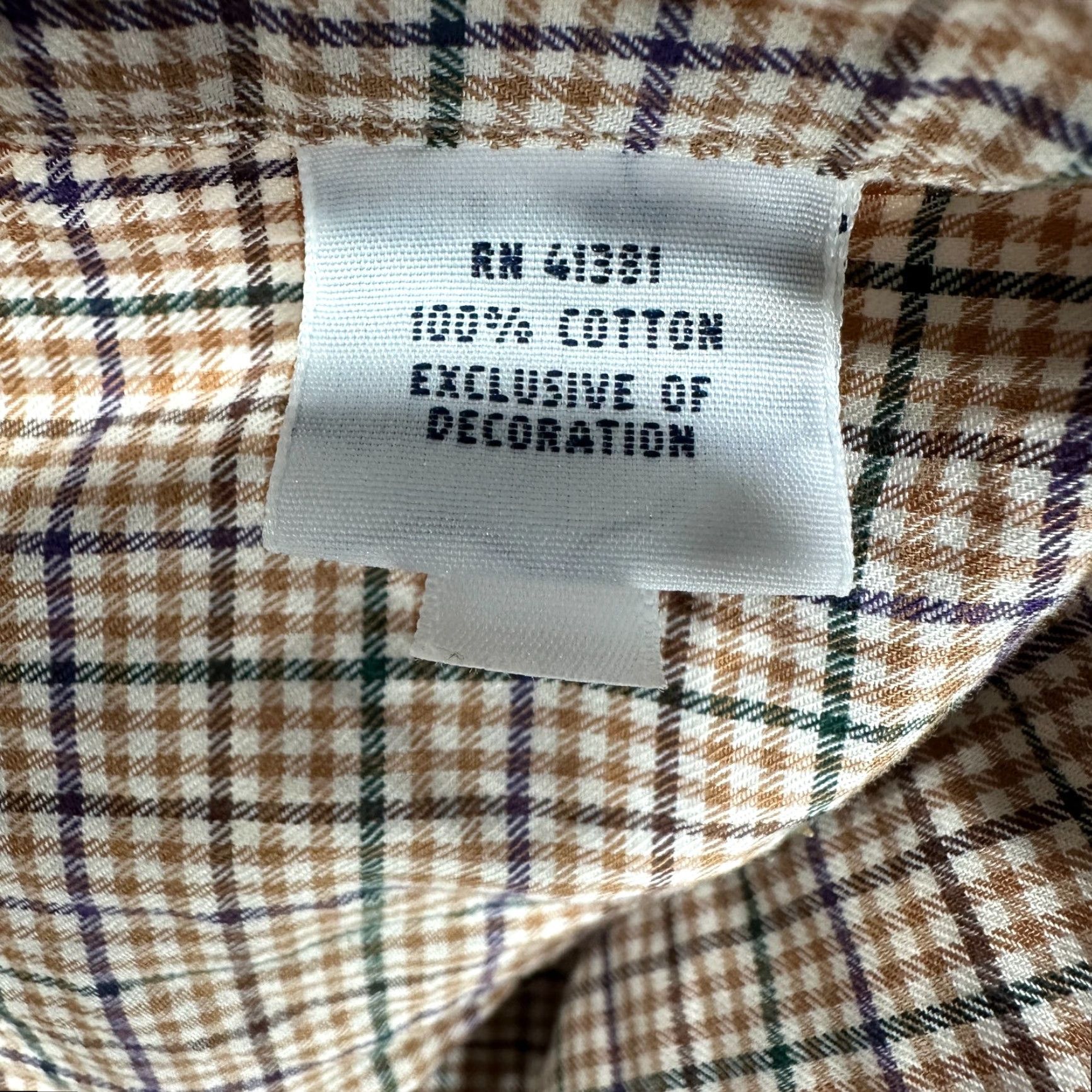 Ralph Lauren Ralph Lauren Shirt Mens Large Button Down Tan Plaid Cotton Long Sleeve Logo Size US L / EU 52-54 / 3 - 7 Thumbnail