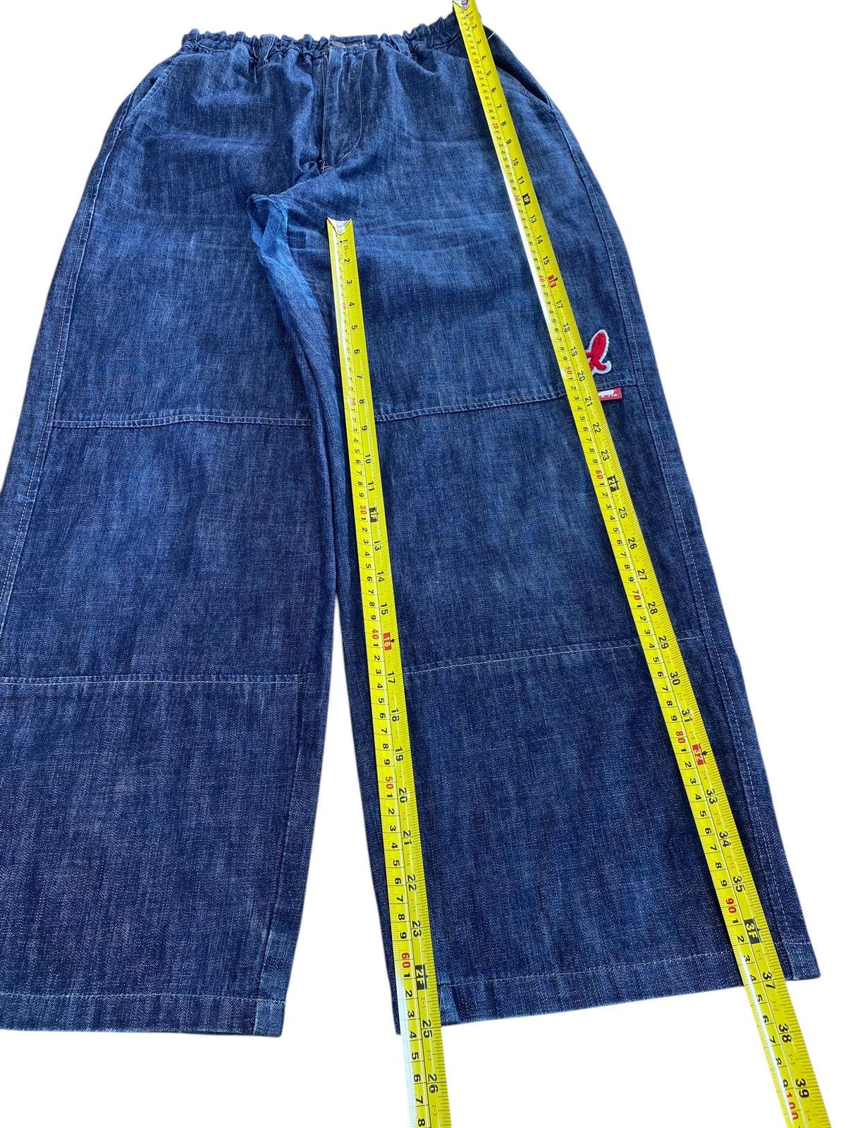 Japanese Brand Japanese Brand Dark Wash Wide Leg Denim Pants Size US 26 / EU 42 - 6 Thumbnail