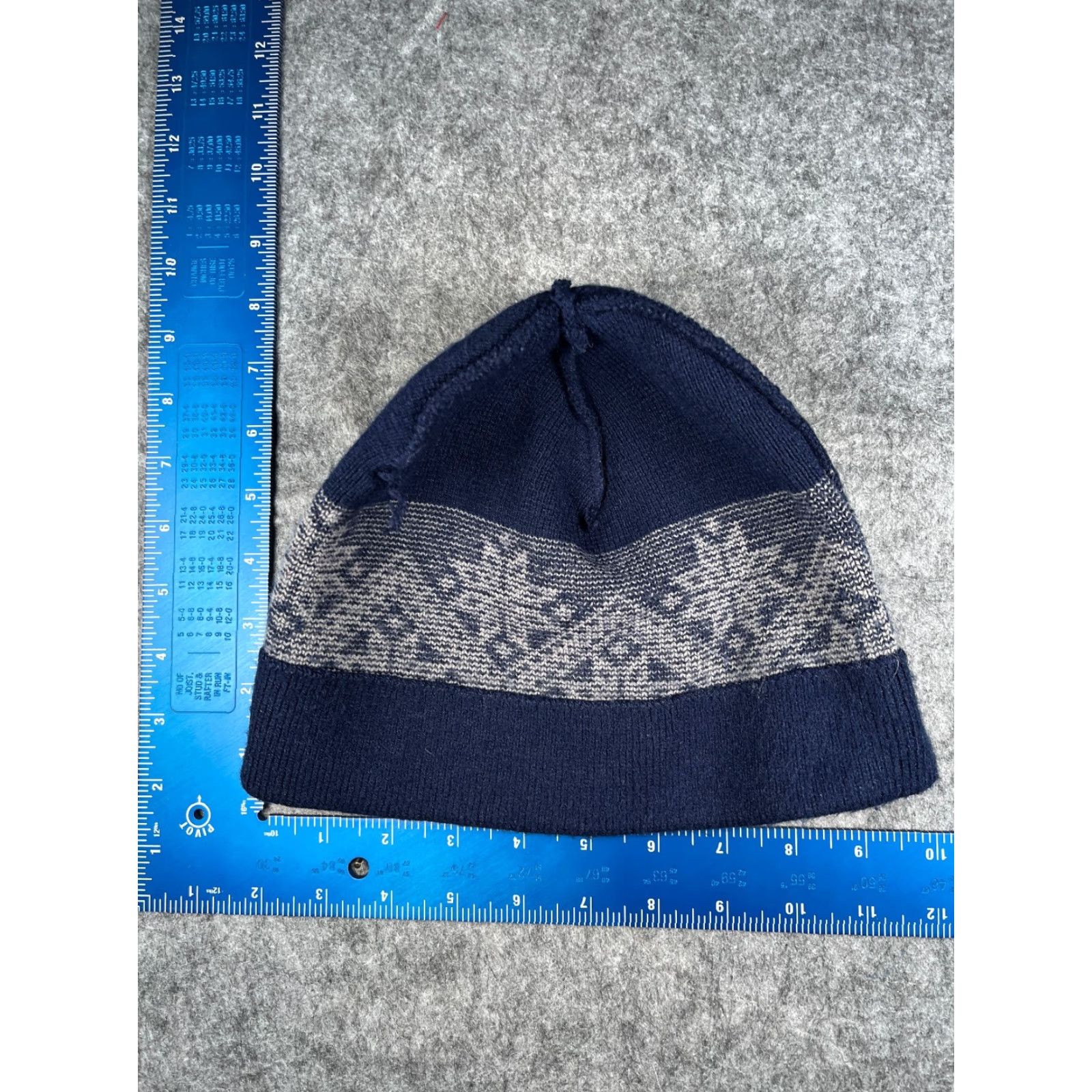 Vintage Ergee Ergolan Beanie Adult One Size Blue White Fair Isle Knit Polyacrylic Blend Hat/Cap Unisex Adults Beanie Fair Isle Outdoor Ski 90s Mens Size ONE SIZE - 4 Thumbnail
