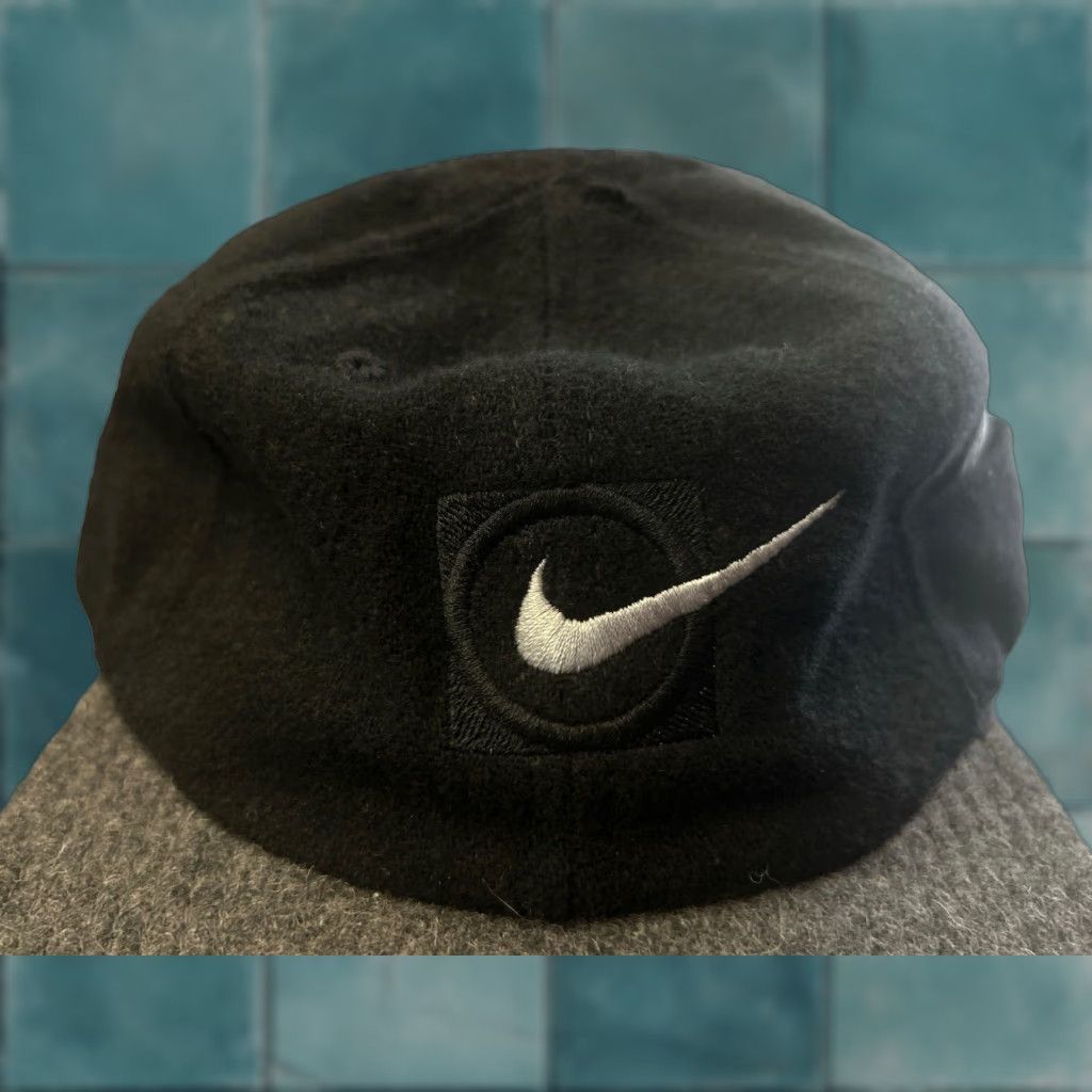 Nike VINTAGE Nike Black Wool Strap Back Hat Adult OSFA 90s Made in USA Baseball Cap Mens Size ONE SIZE - 1 Thumbnail
