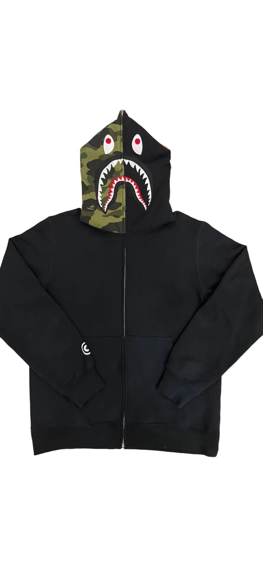 Bape Bape Shark Tiger Camo Full-Zip Hoodie 2XL Size US XXL / EU 58 / 5 - 1 Thumbnail