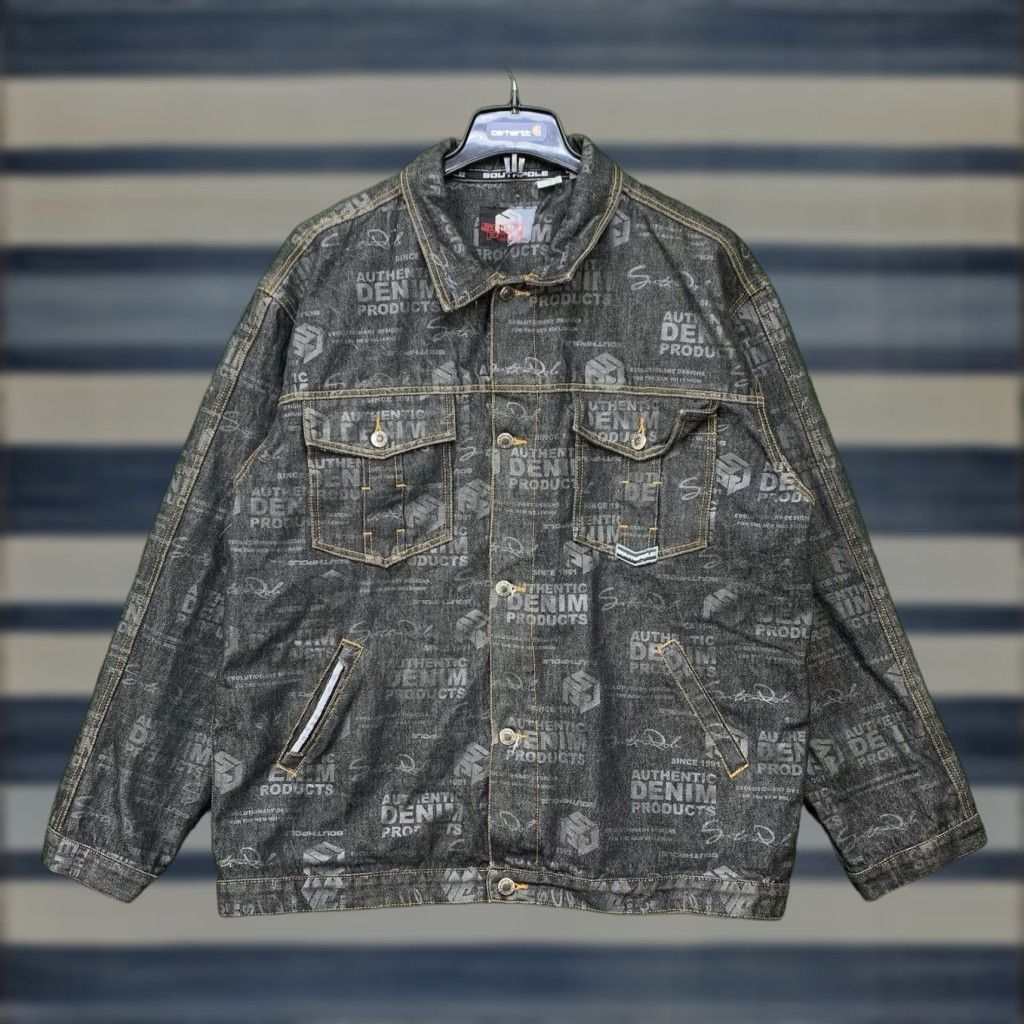 Southpole VINTAGE Black Southpole Jacket Mens XL Denim Graffiti Hip Hop Streetwear Graphic Size US XL / EU 56 / 4 - 1 Thumbnail