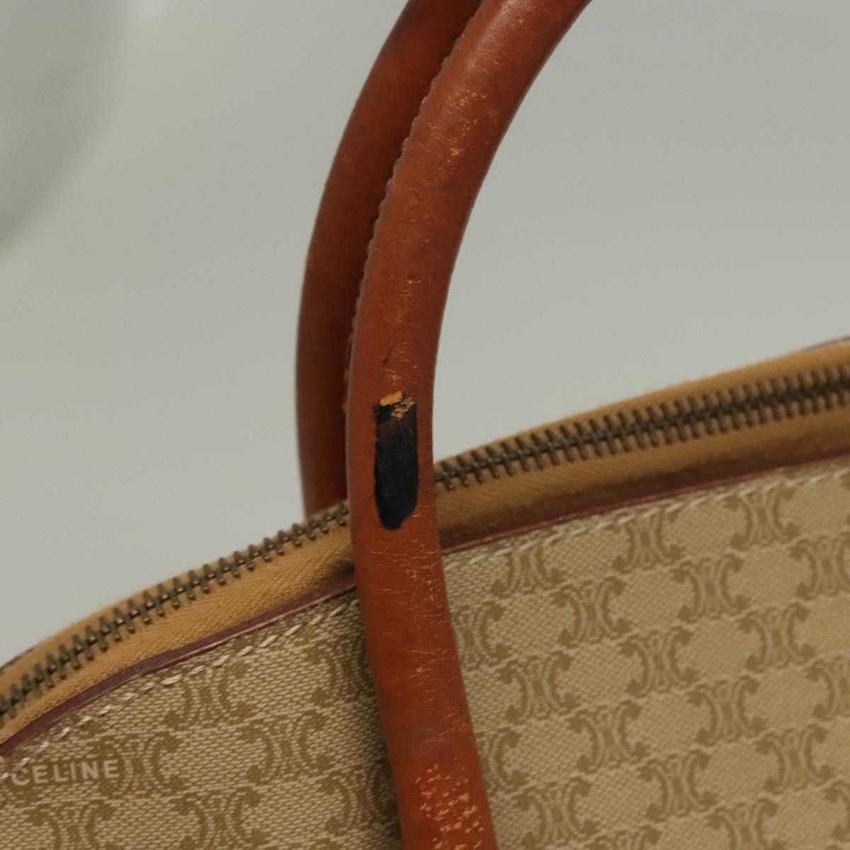 Celine CELINE Macadam Canvas Hand Bag Pvc Beige Gold Size ONE SIZE - 9 Thumbnail