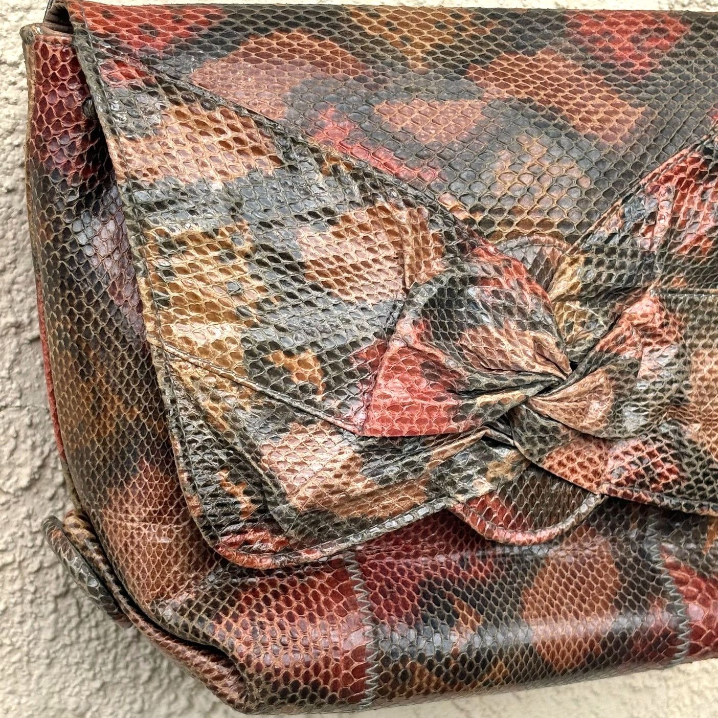 Other Vintage Brown Faux Snakeskin Purse Size ONE SIZE - 3 Thumbnail