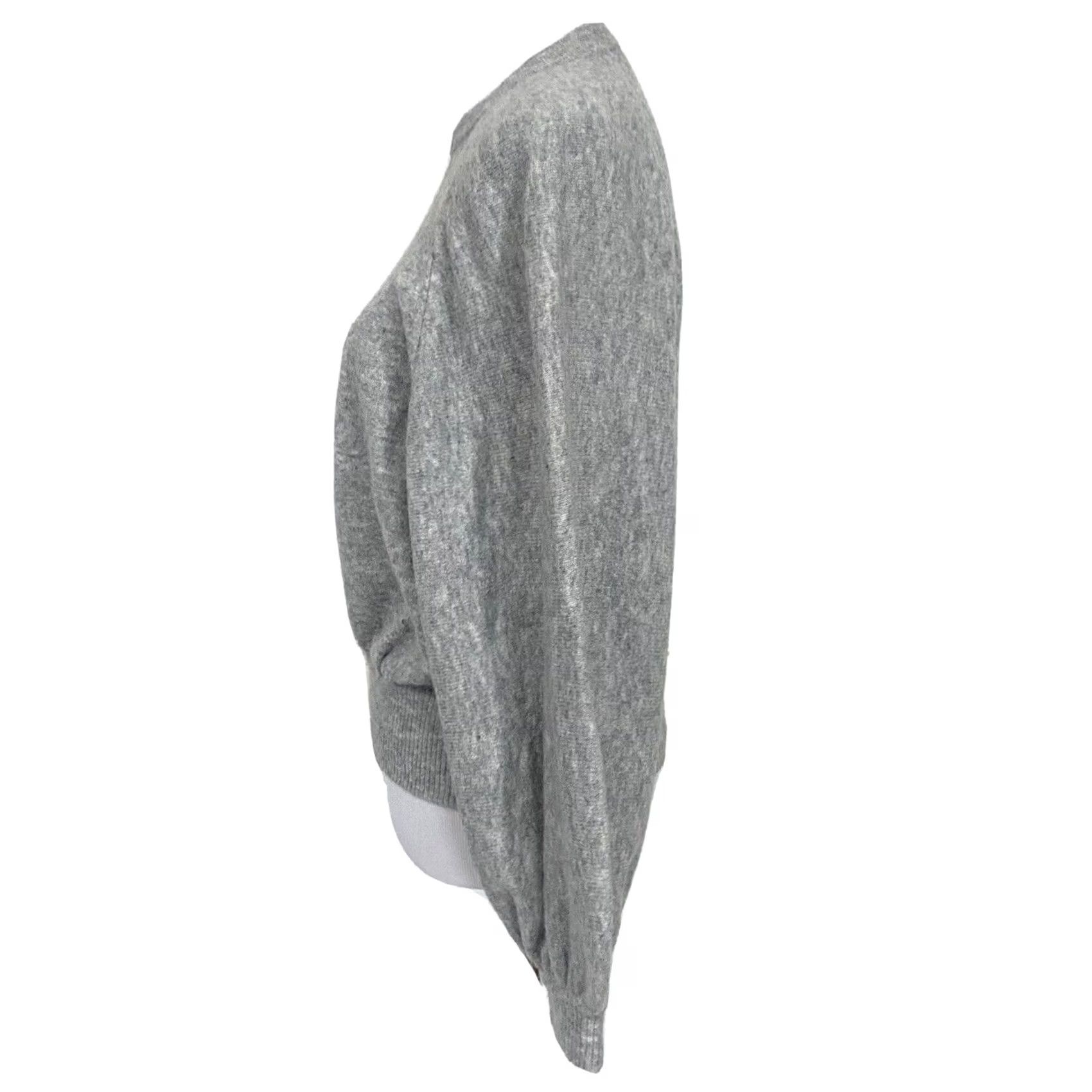 J.Crew J.Crew Sweater Crewneck Gathered Gray Supersoft Yarn Pullover Size S Women’s Long Sleeve Wool Alpaca Nylon Spandex Crew Neck Pullover Size S / US 4 / IT 40 - 4 Thumbnail