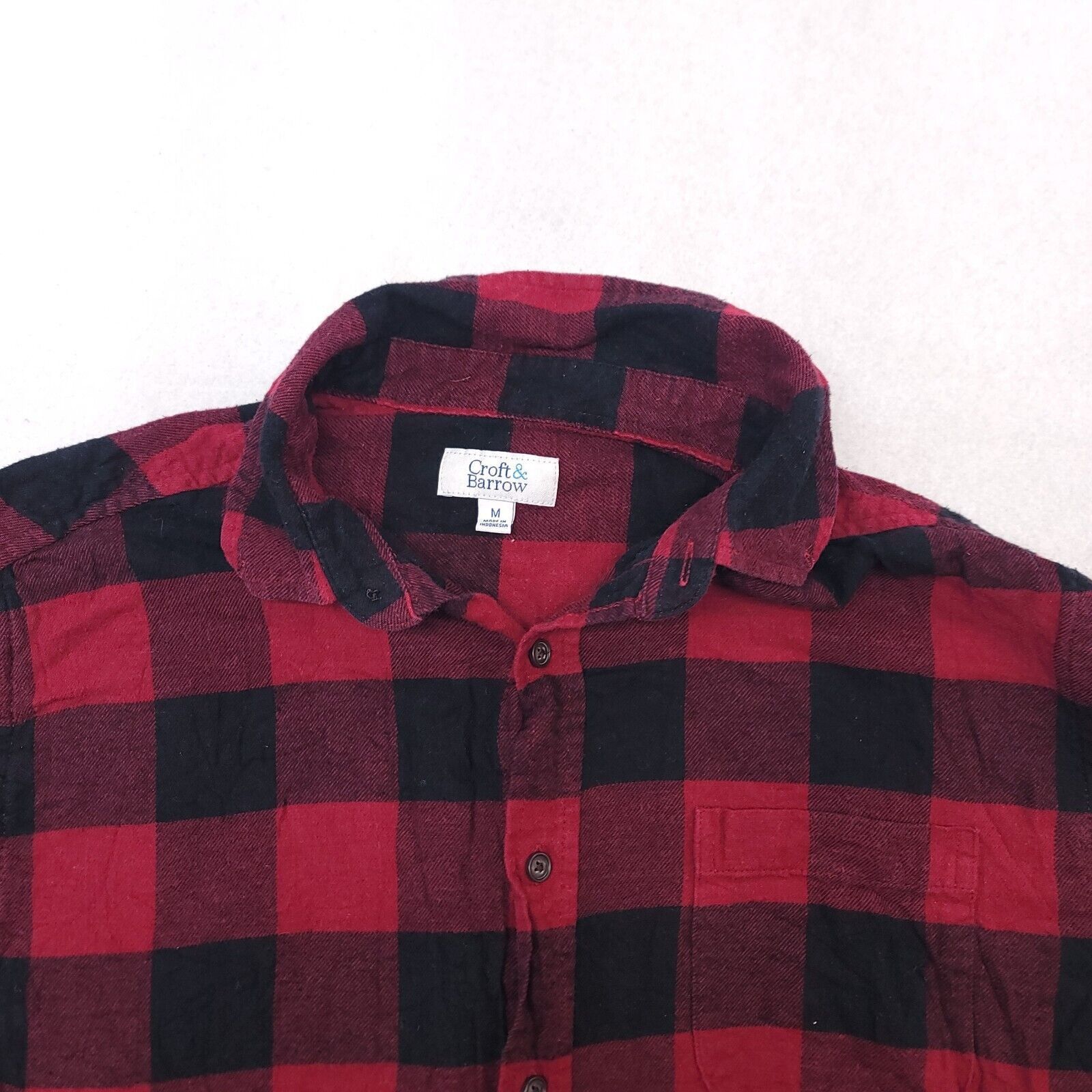 Croft & Barrow Croft & Barrow Buffalo Check Flannel Shirt Mens Size M Red Size US M / EU 48-50 / 2 - 1 Thumbnail