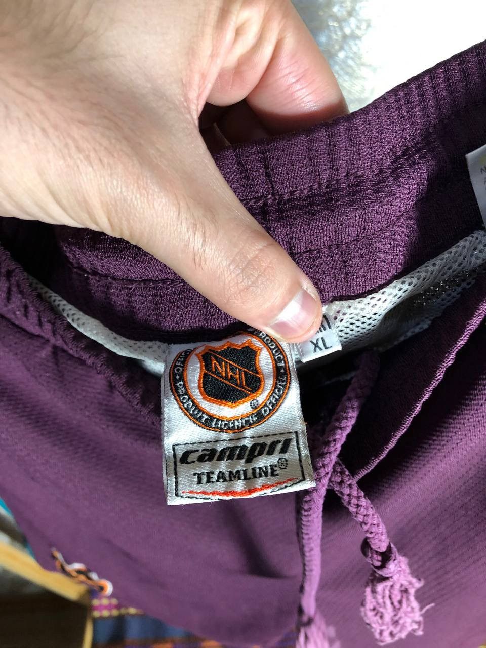NHL × Vintage VERY RARE NHL THE MIGHTY DUCKS HICKEY SHORTS BLOKECORE 90s Size US 34 / EU 50 - 4 Thumbnail