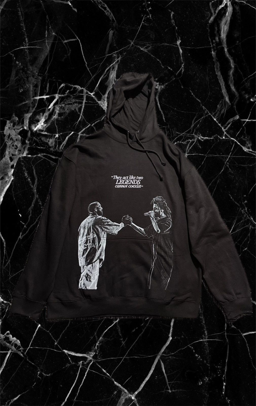 image of Drake & J. Cole "big As The What?" Iaab Tour Hoodie in Black, Men's (Size 2XL)