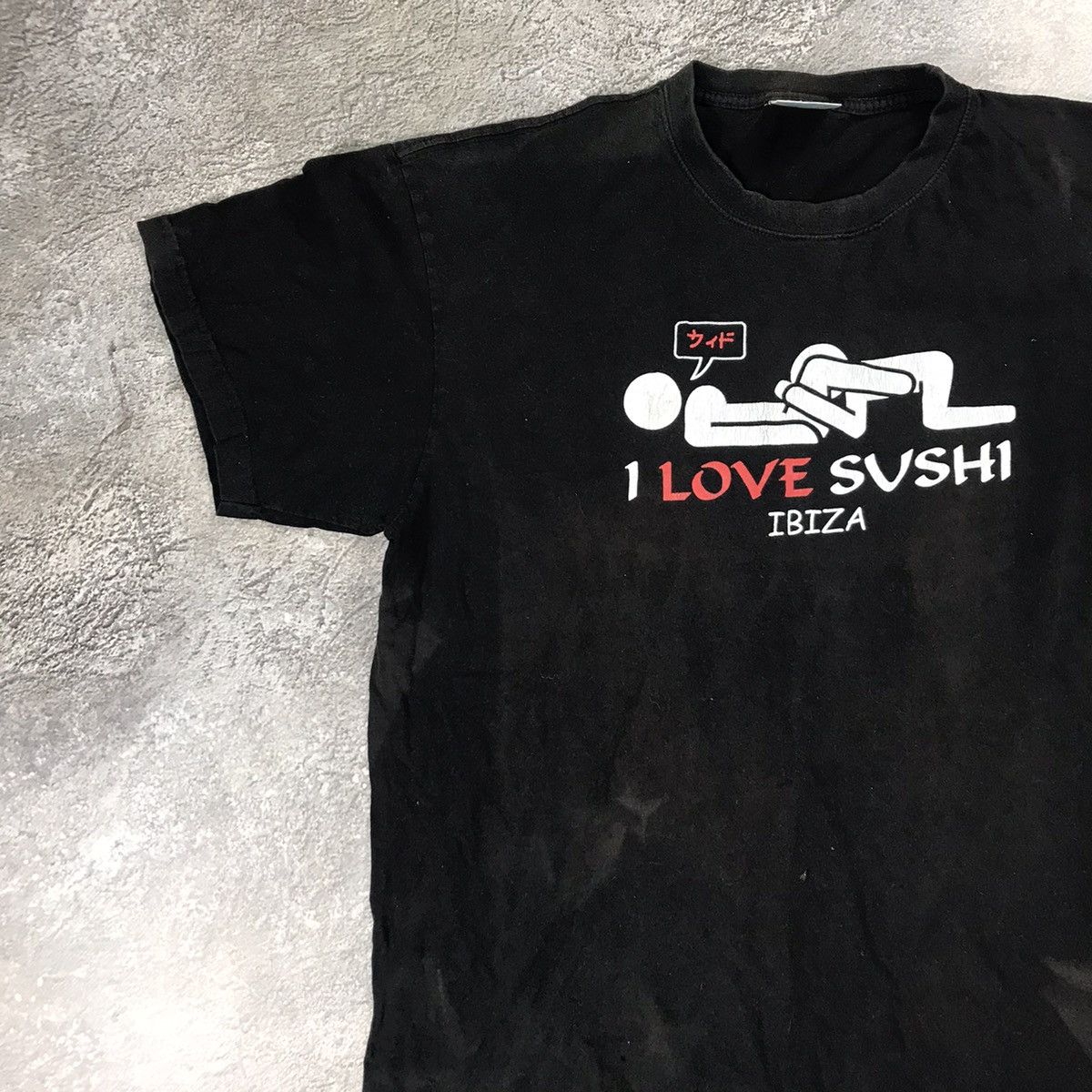 Vintage Vintage Y2K Graphic Tee I Love Sushi Ibiza Funny Slogan L Size US L / EU 52-54 / 3 - 3 Thumbnail