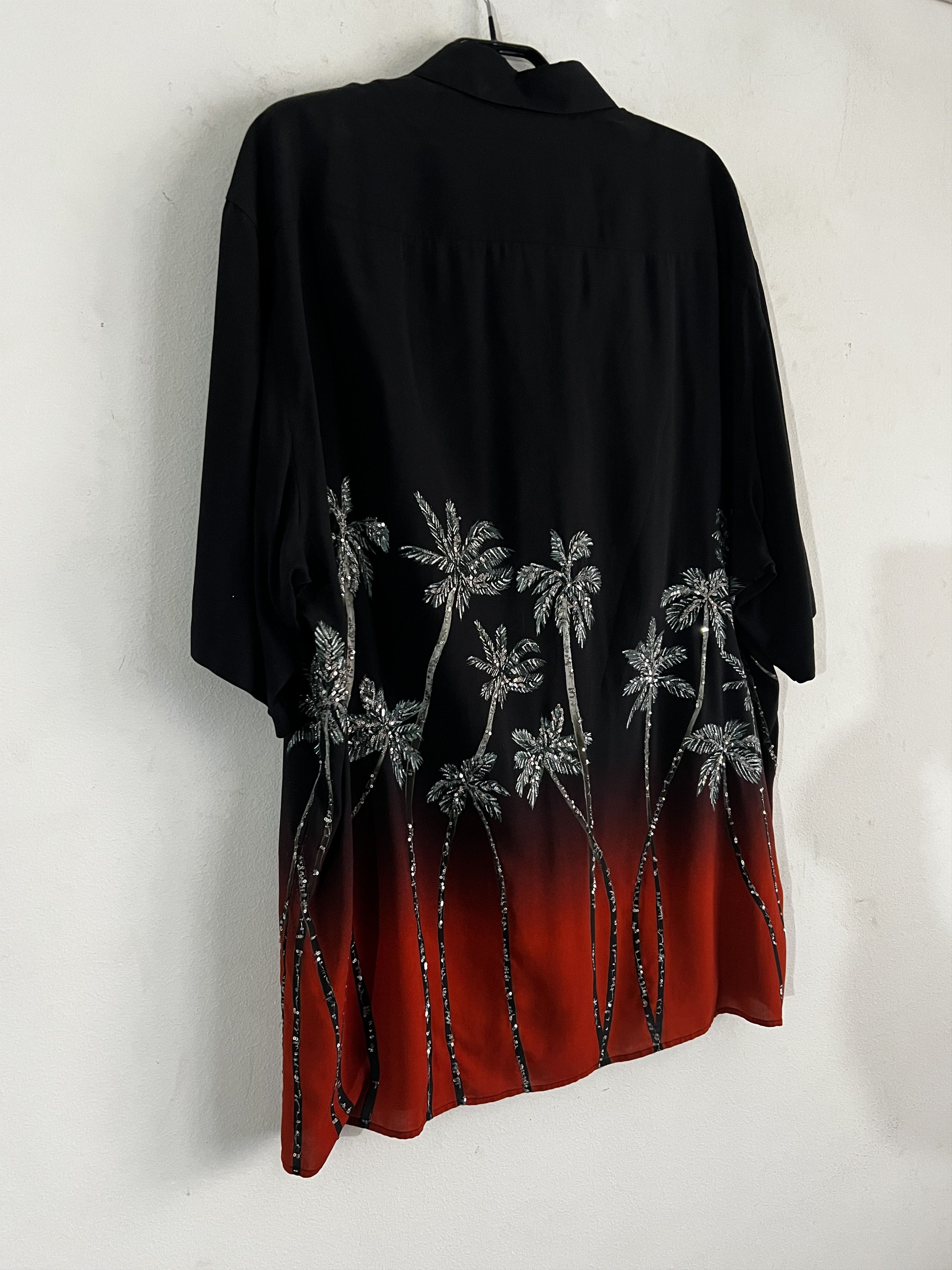 Celine × Hedi Slimane Palm Embroidered Short Sleeved Shirt Size US M / EU 48-50 / 2 - 10 Thumbnail