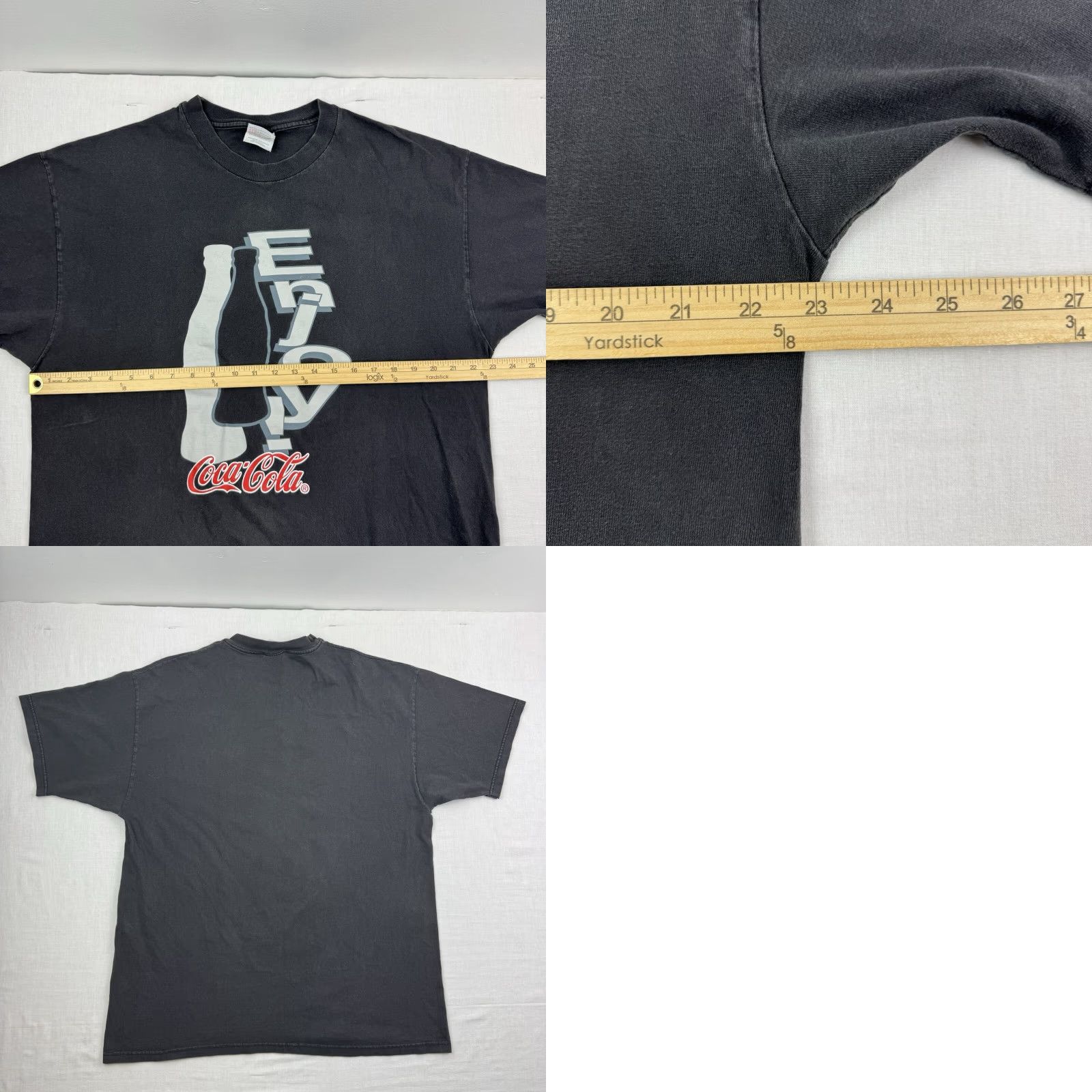 Hanes Vintage Coca Cola T Shirt Adult XL Black Coke Promo Soda Drink Snack Tee 90s USA Size US XL / EU 56 / 4 - 8 Thumbnail