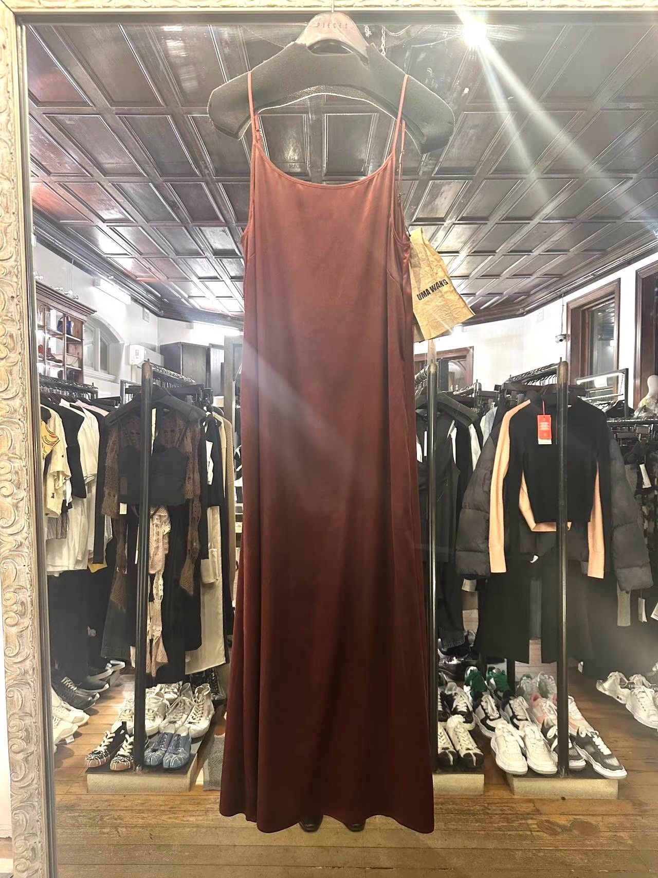 Uma Wang UMA WANG 23PF Women’s Dark Red Anaya Silk Dress Ｑ25 Size M / US 6-8 / IT 42-44 - 1 Thumbnail