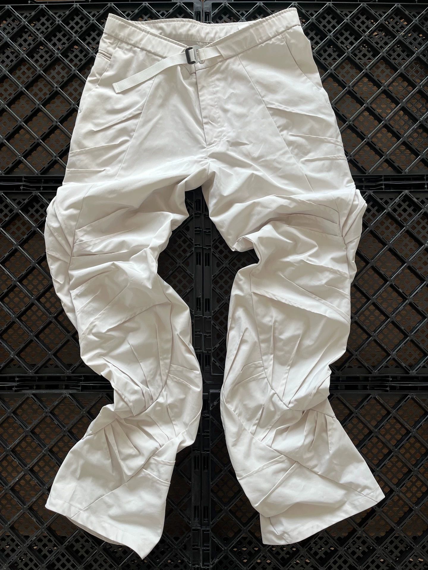 POST ARCHIVE FACTION (PAF) PAF 4.0 Pleated Spiral Trousers (L) Size US 34 / EU 50 - 1 Thumbnail