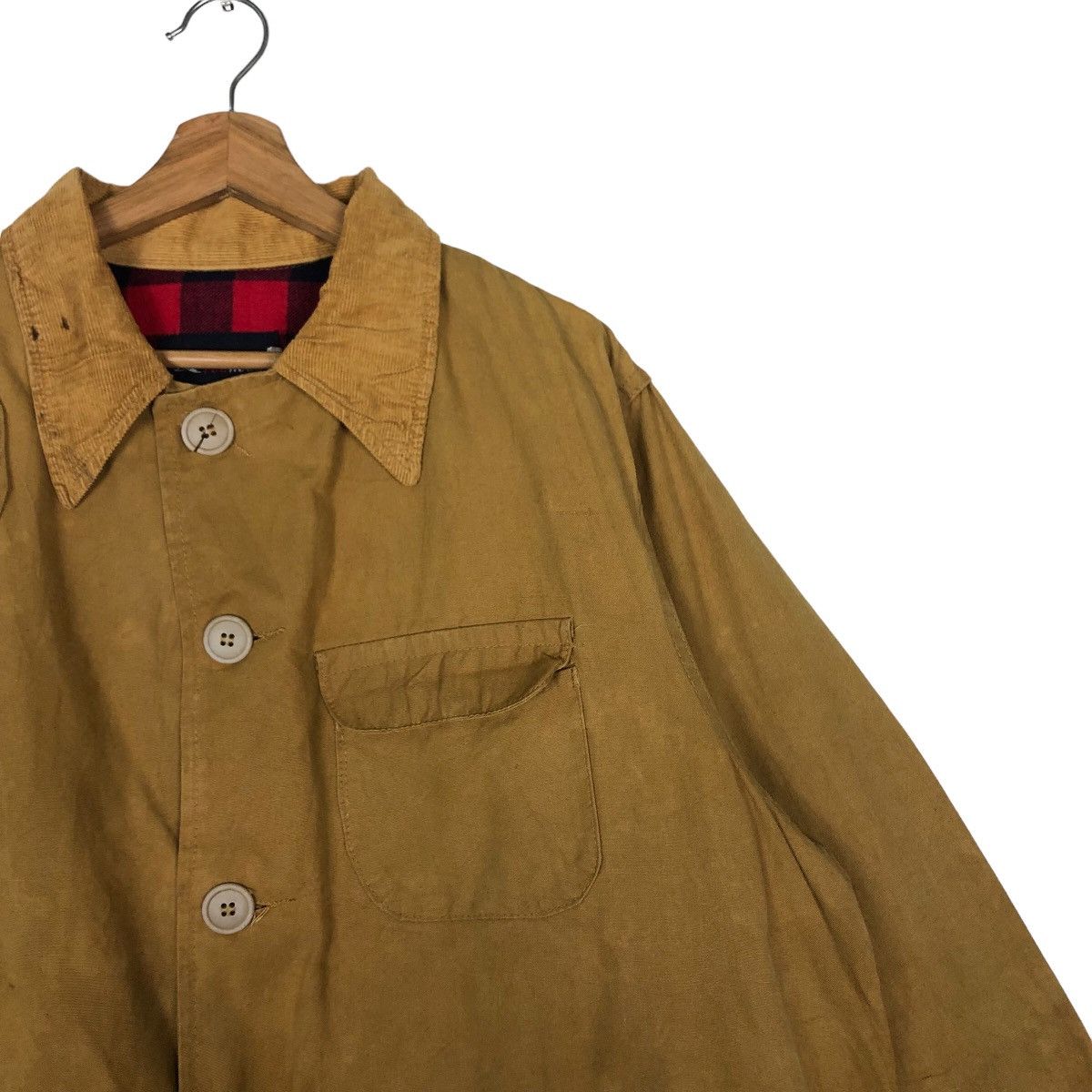 Japanese Brand 🔥Vtg Chore Duck Canvas Chore Jacket Redhead Punk Tartan Size US XL / EU 56 / 4 - 6 Thumbnail