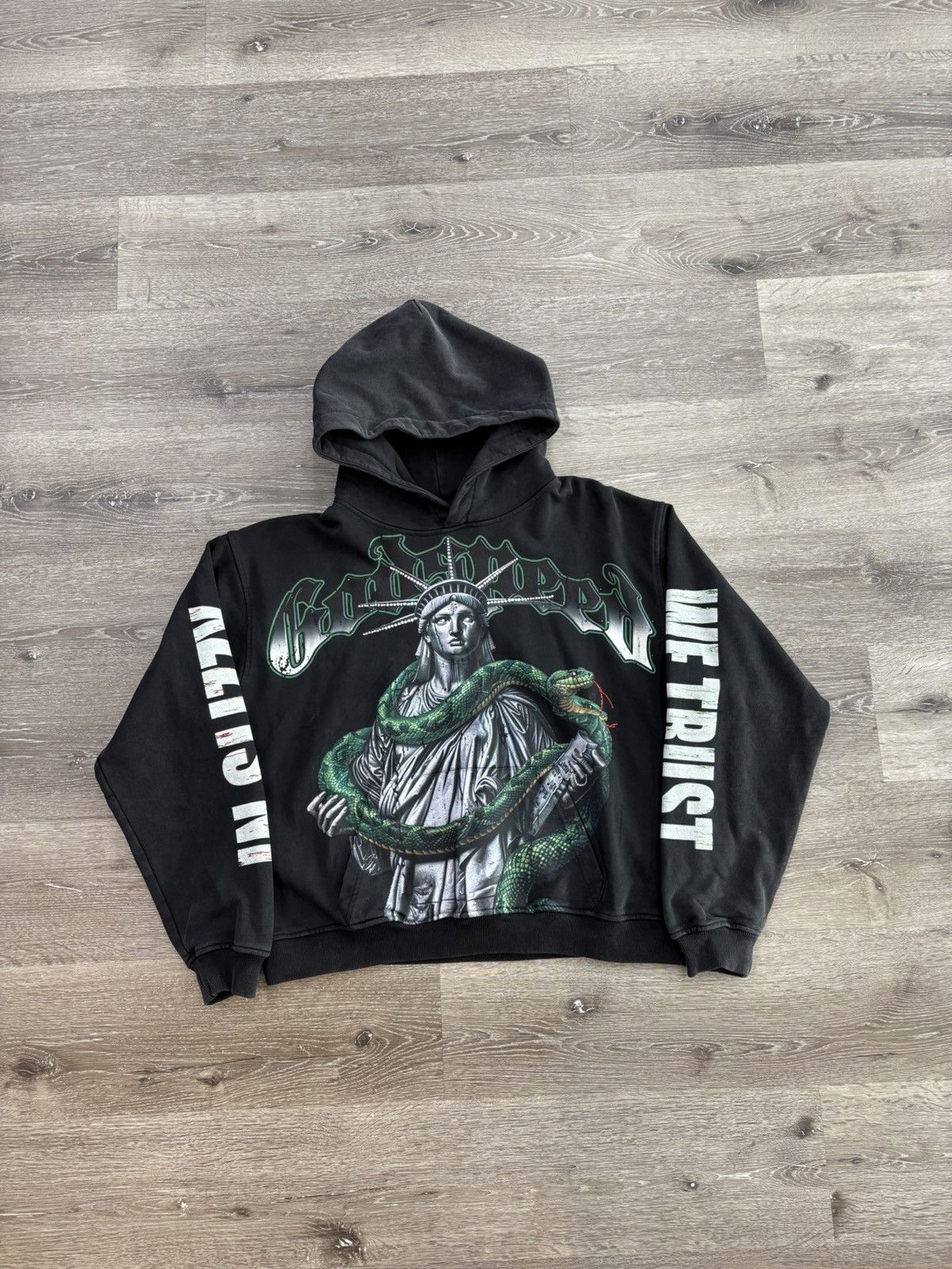 Godspeed Godspeed x Slizzy “Top 5 Slizzy” VVS Hoodie (Black Wash) Size US M / EU 48-50 / 2 - 1 Thumbnail