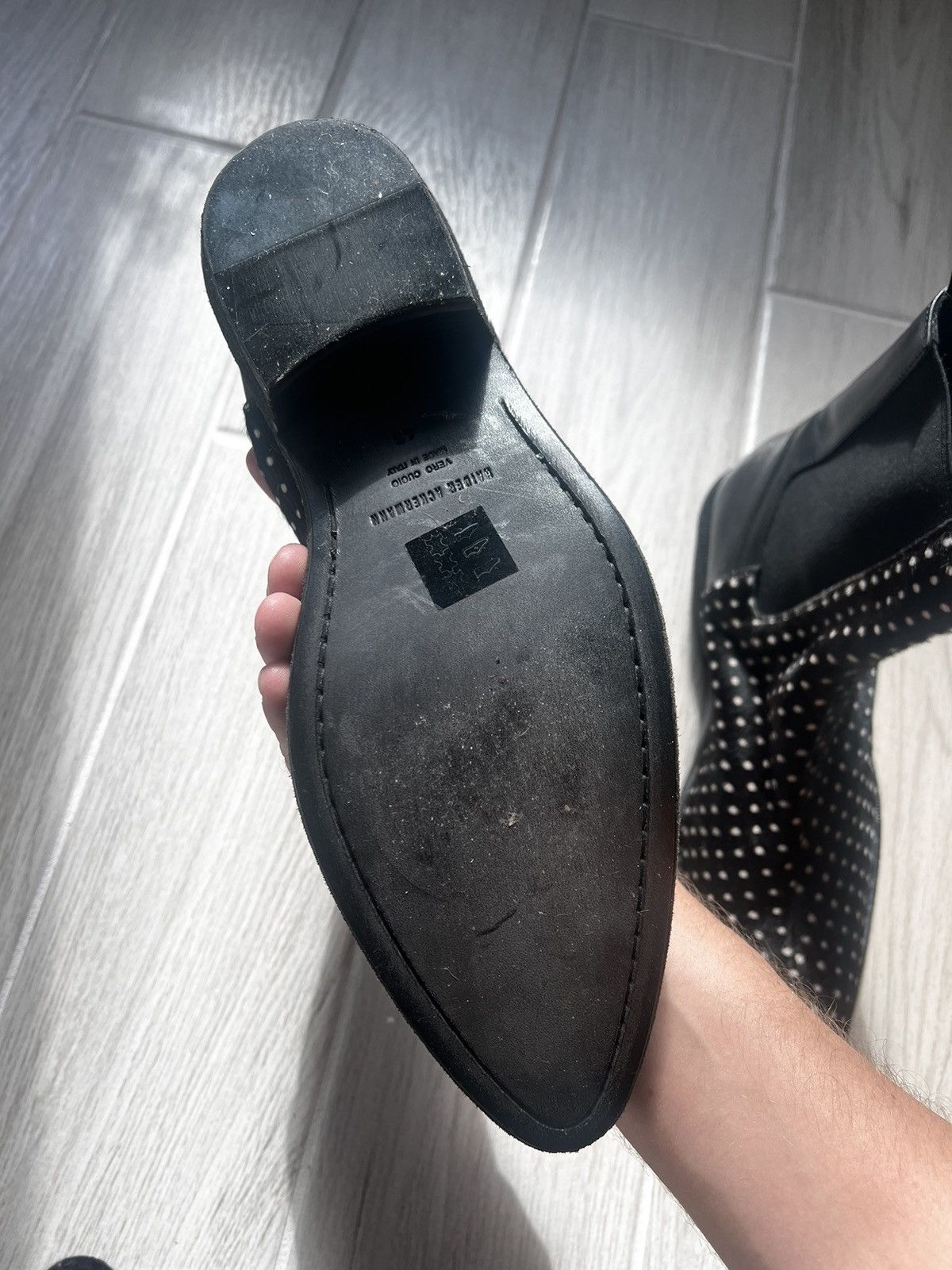 Haider Ackermann Haider Ackermann black polka dot Elasticated Chelsea boots Size US 10 / EU 43 - 7 Thumbnail