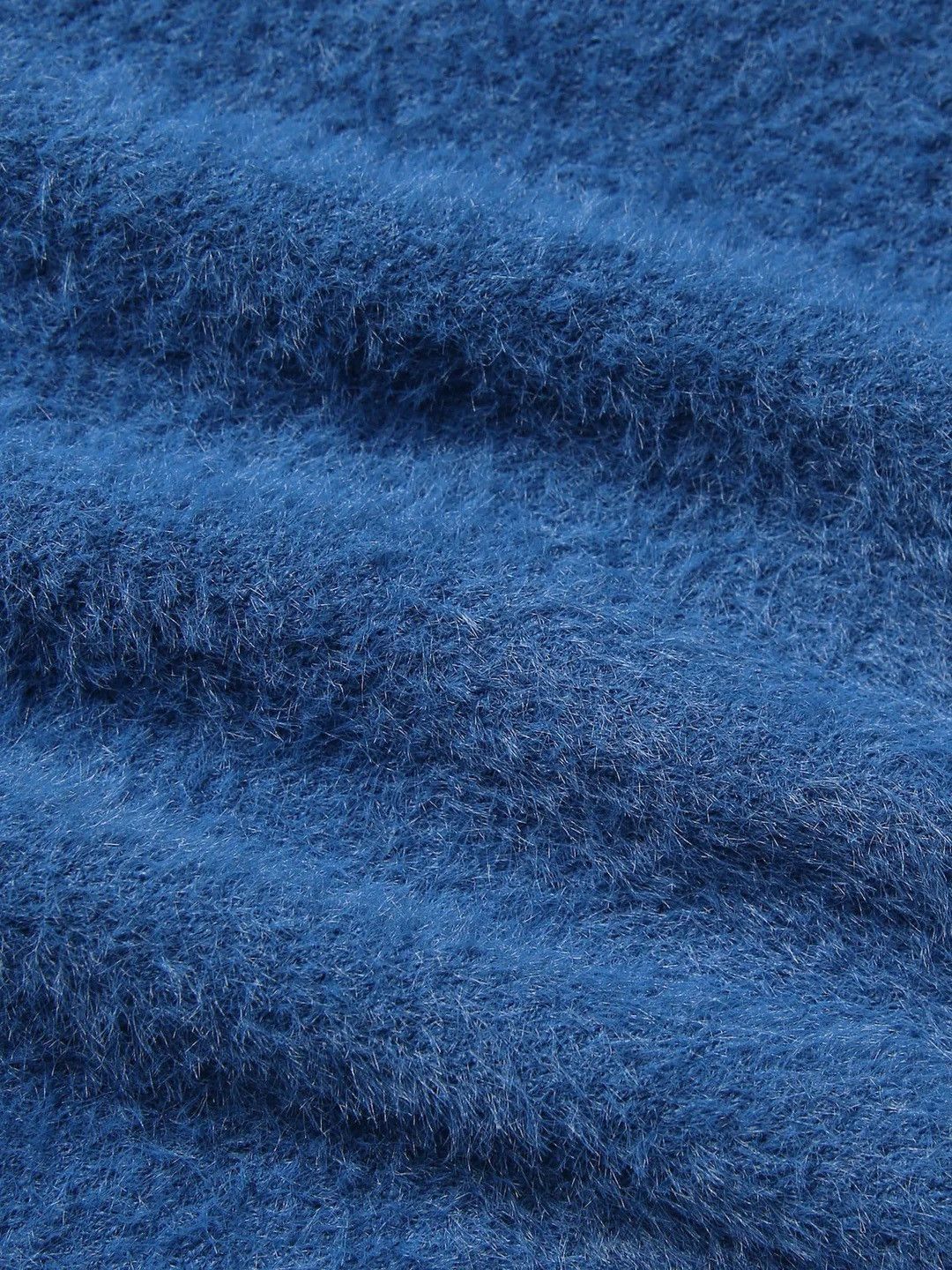 thisisneverthat Thisisneverthat Script Shaggy Knit Polo. Blue. Sweater Size US M / EU 48-50 / 2 - 4 Thumbnail