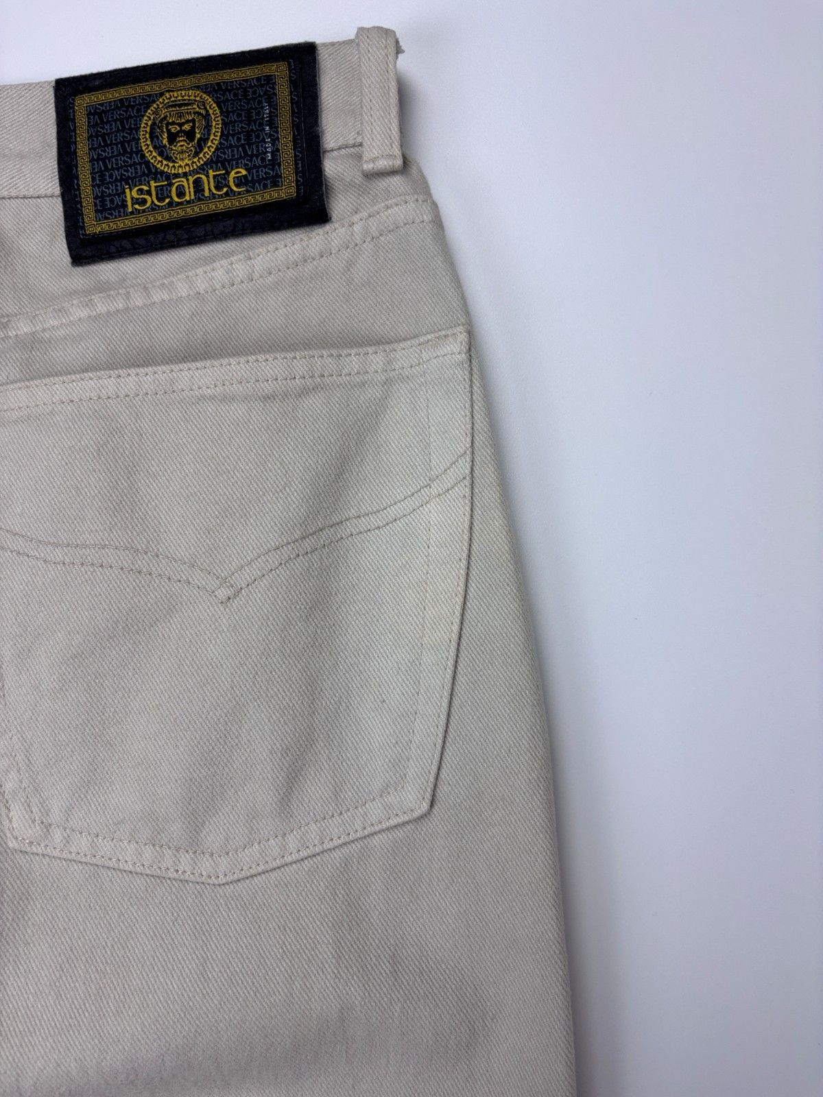 Versace Vintage Versace Istante Jeans White Mens Size 34x32 Size US 34 / EU 50 - 11 Thumbnail