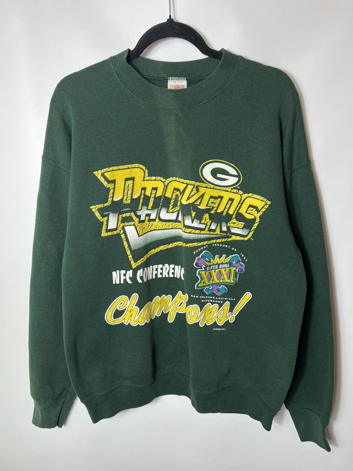 NFL VINTAGE GREEN BAY PACKERS 1996 SUPER BOWL SWEATSHIRT Size US L / EU 52-54 / 3 - 1 Thumbnail