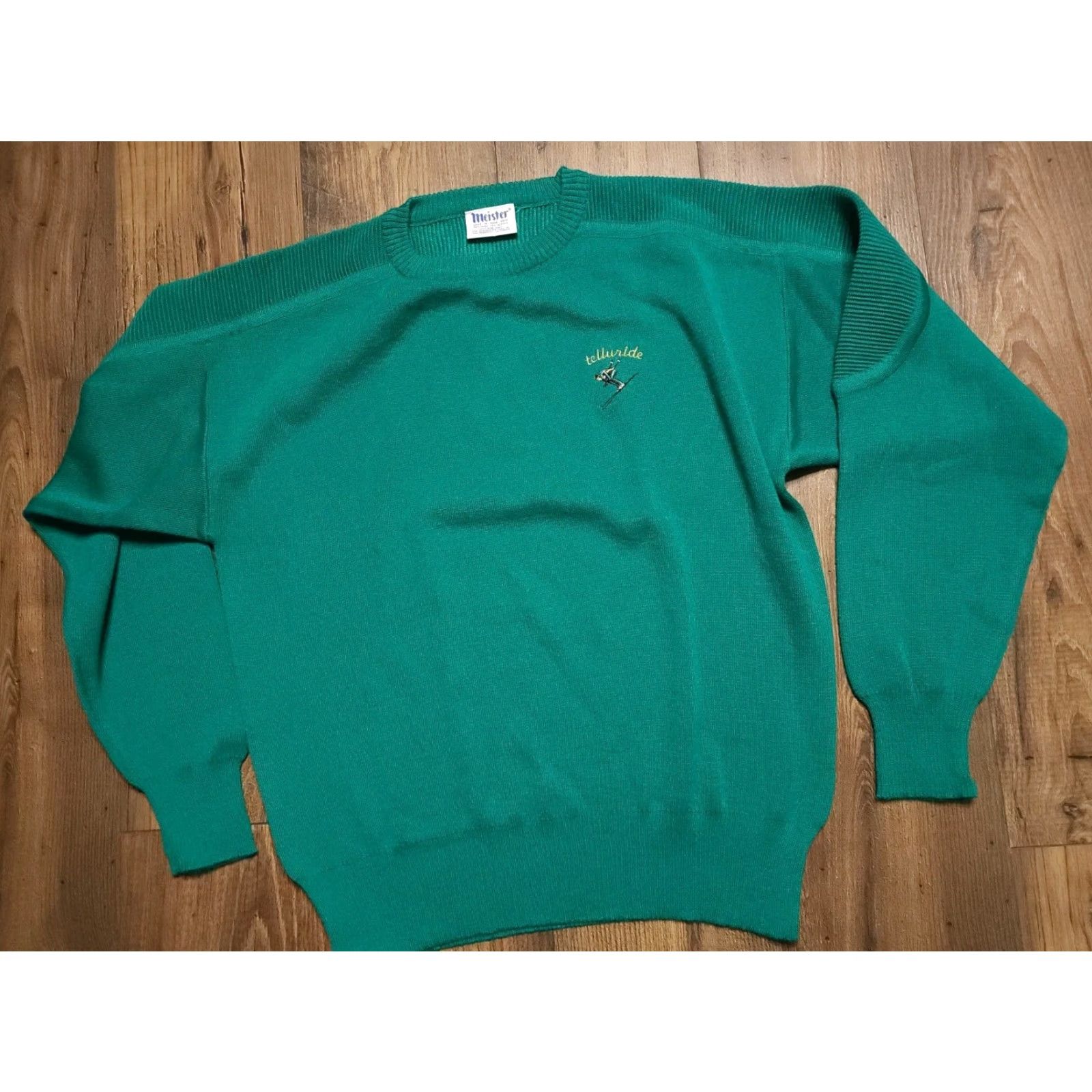 Vintage VINTAGE Meister Sweater Mens Large Green Wool Blend Embroidered Telluride Ski 1970s Mens Size US L / EU 52-54 / 3 - 2 Thumbnail