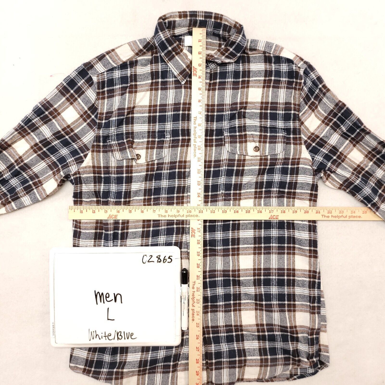 Sonoma Sonoma Tartan Flannel Shirt Mens Size Large L Blue White Size US L / EU 52-54 / 3 - 6 Thumbnail