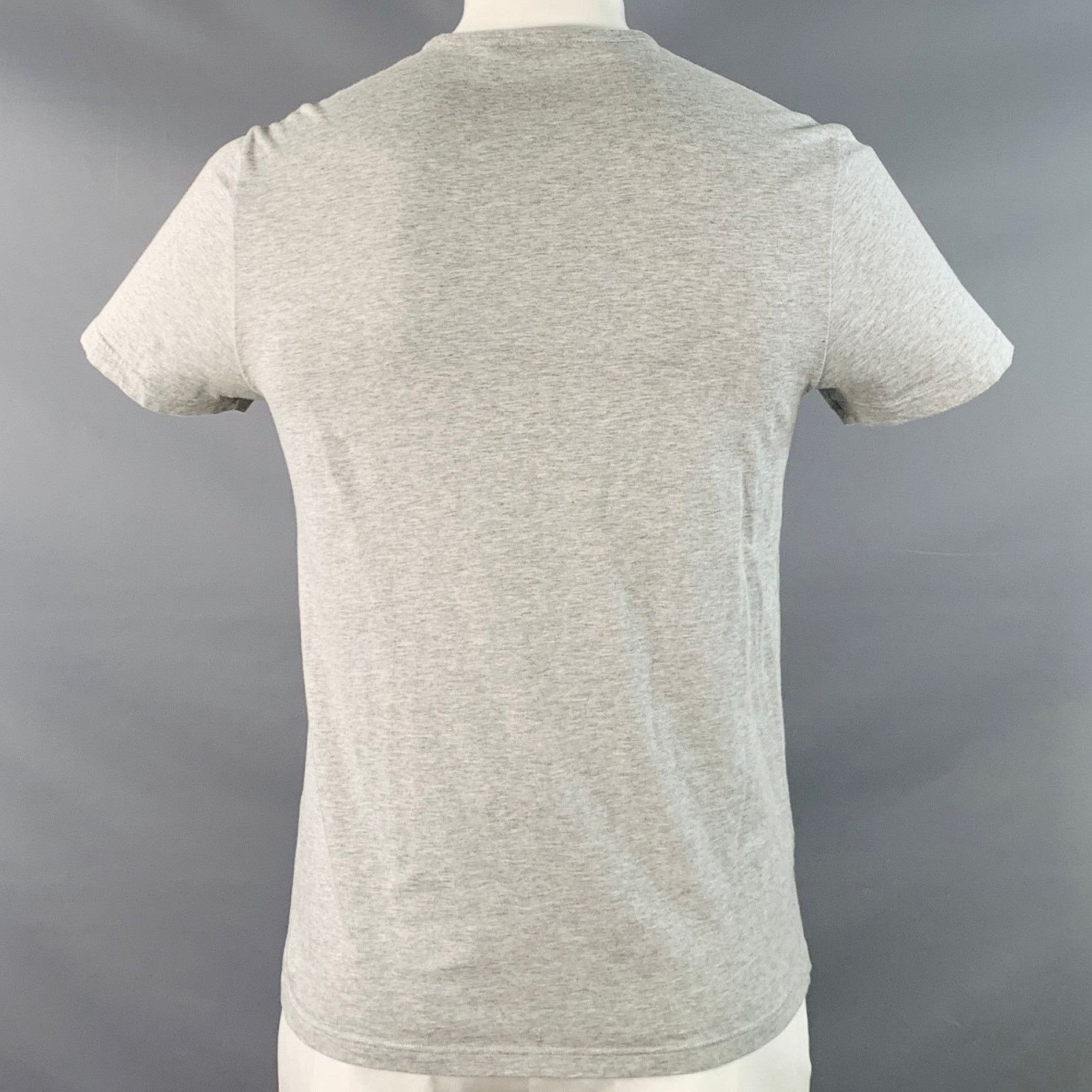 Burberry Prorsum Size XL Grey Embellishment Cotton Crew Neck T-shirt Size US XL / EU 56 / 4 - 4 Thumbnail