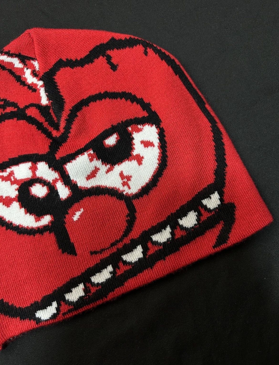 Japanese Brand Deadstock 420 Heartbreak No Cuff Knit Red Beanie Hats OS Size ONE SIZE - 5 Thumbnail