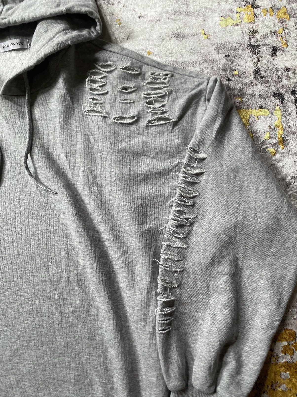 If Six Was Nine × Japanese Brand × Le Grande Bleu (L.G.B.) Japanes Browny Distressed hoodie oversize Size US XL / EU 56 / 4 - 6 Thumbnail