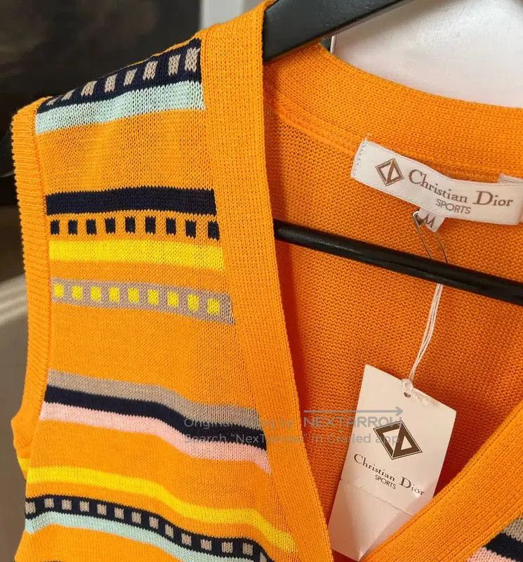 Dior Dior Orange Knit Women's Vest . Size M / US 6-8 / IT 42-44 - 2 Thumbnail