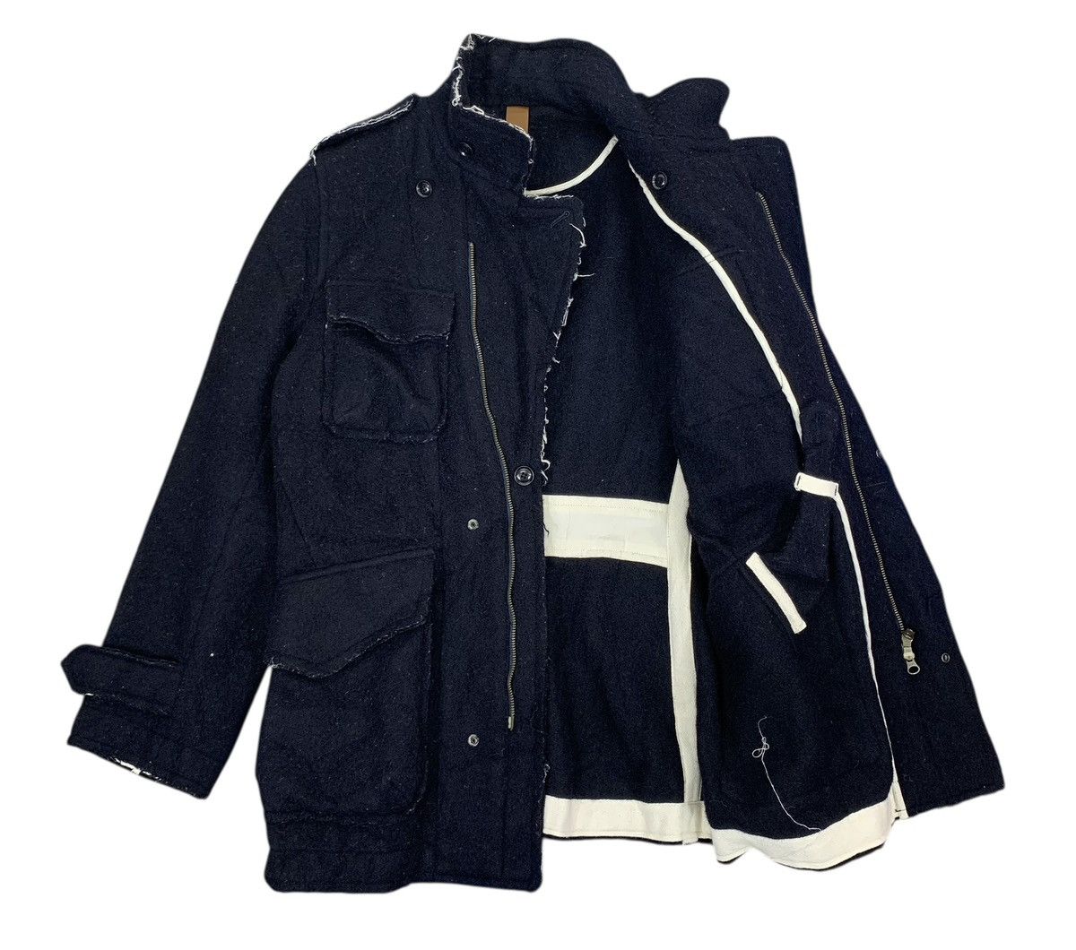 Japanese Brand Vintage Japanese Fabric KYS Diconstructed Wool Jacket Size US L / EU 52-54 / 3 - 7 Thumbnail