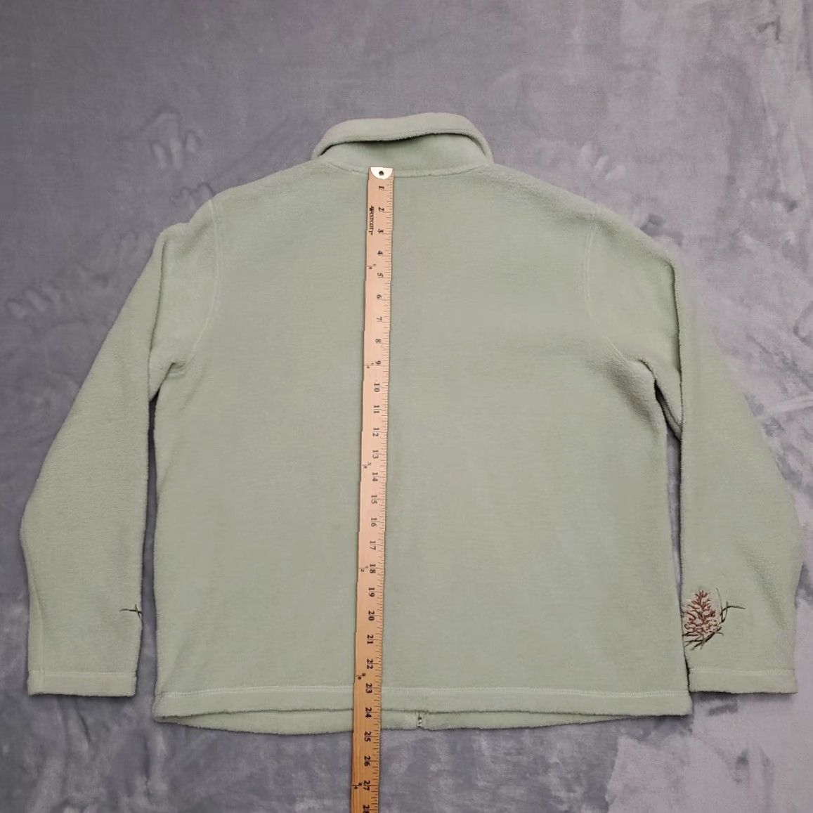 Etro VINTAGE Holiday Lodge Jacket Womens L Green Floral Embroidered Fleece Cottage Retro Size XL / US 12-14 / IT 48-50 - 6 Thumbnail
