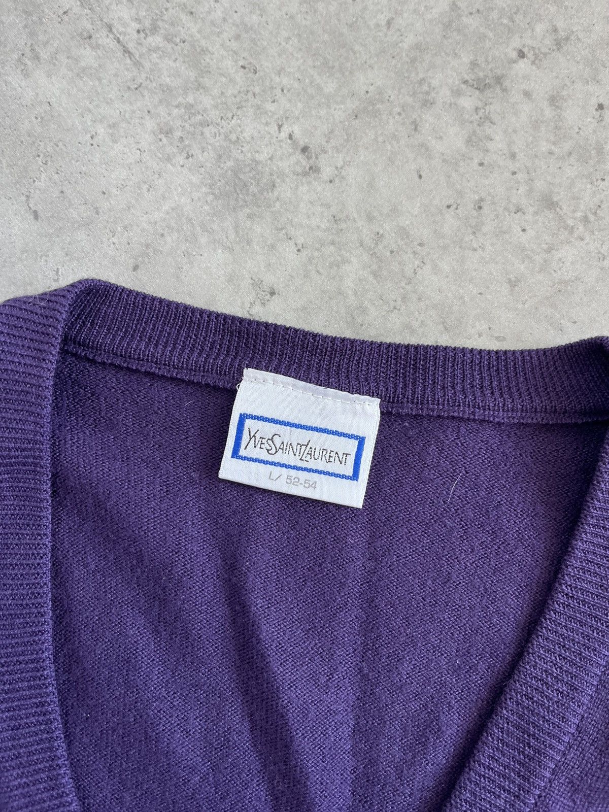 Vintage Vintage Yves Saint Laurent Purple Sweater Size US L / EU 52-54 / 3 - 6 Thumbnail