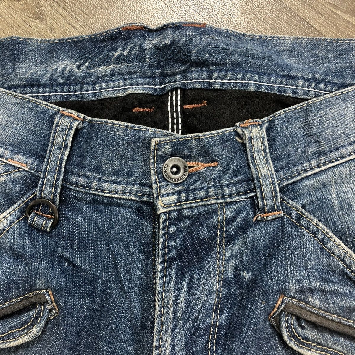 If Six Was Nine × Japanese Brand × Le Grande Bleu (L.G.B.) 2000s Nicole Club Multi Pocket Faded Bootcut Flared Jeans Size US 31 - 6 Thumbnail