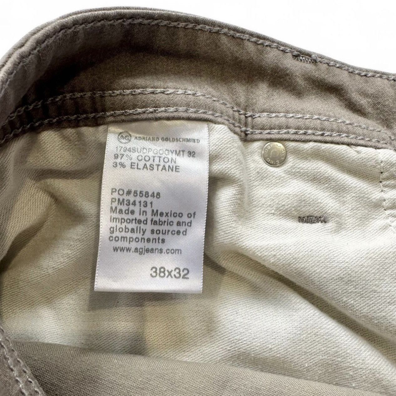 AG Adriano Goldschmied AG Everett Slim Straight Men's Pants in Khaki- Size 38 Size US 38 / EU 54 - 7 Thumbnail