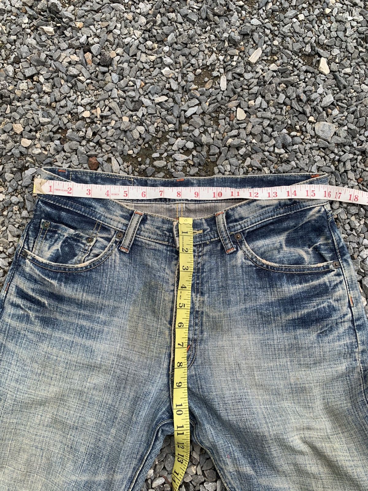 Kapital GL HEART FADED & RUSTY DISTRESSED DENIM Size US 31 - 16 Thumbnail